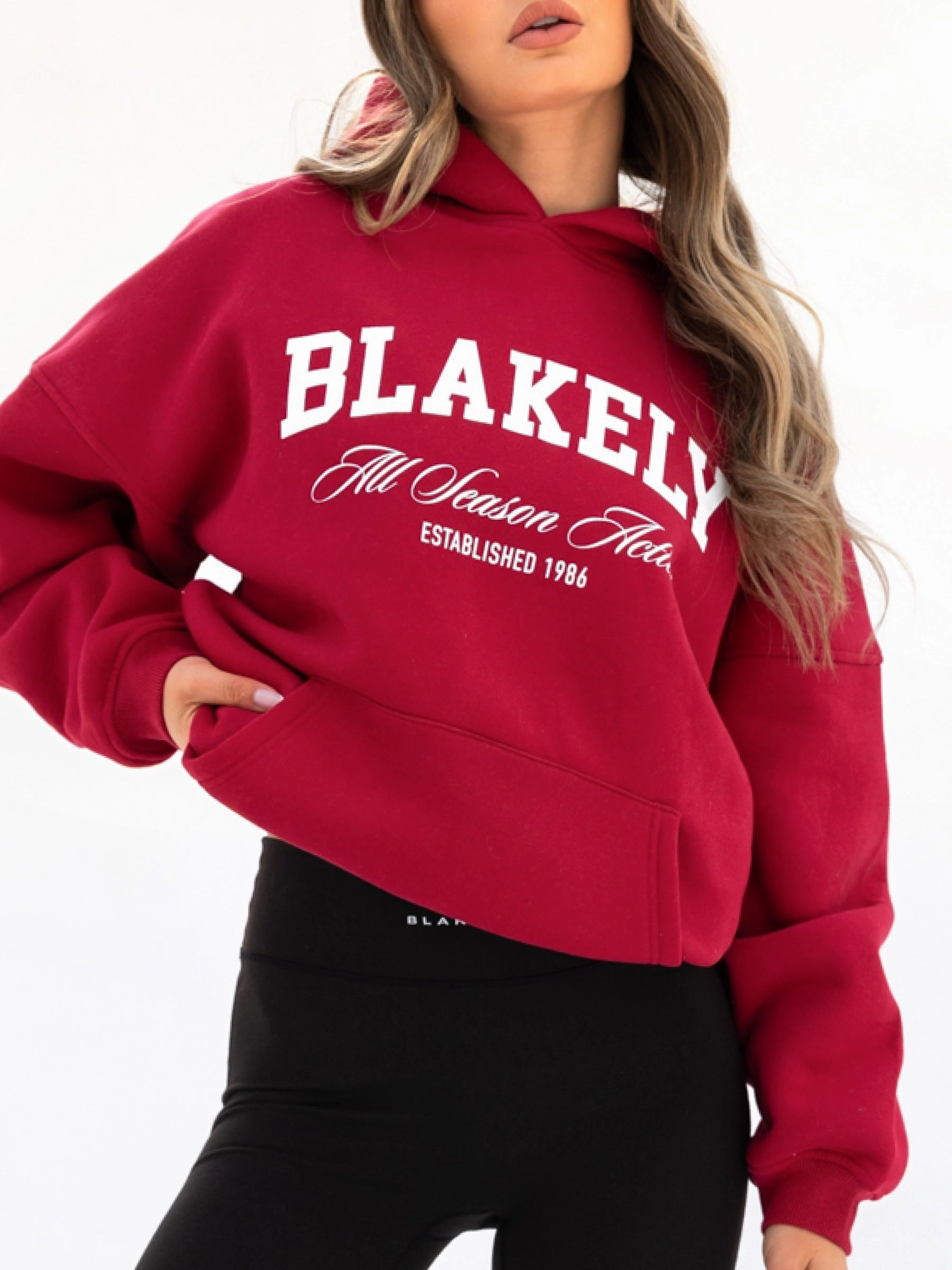 All-Day Wear City Mood Melrose Oversized Hoodie - Cherry Red