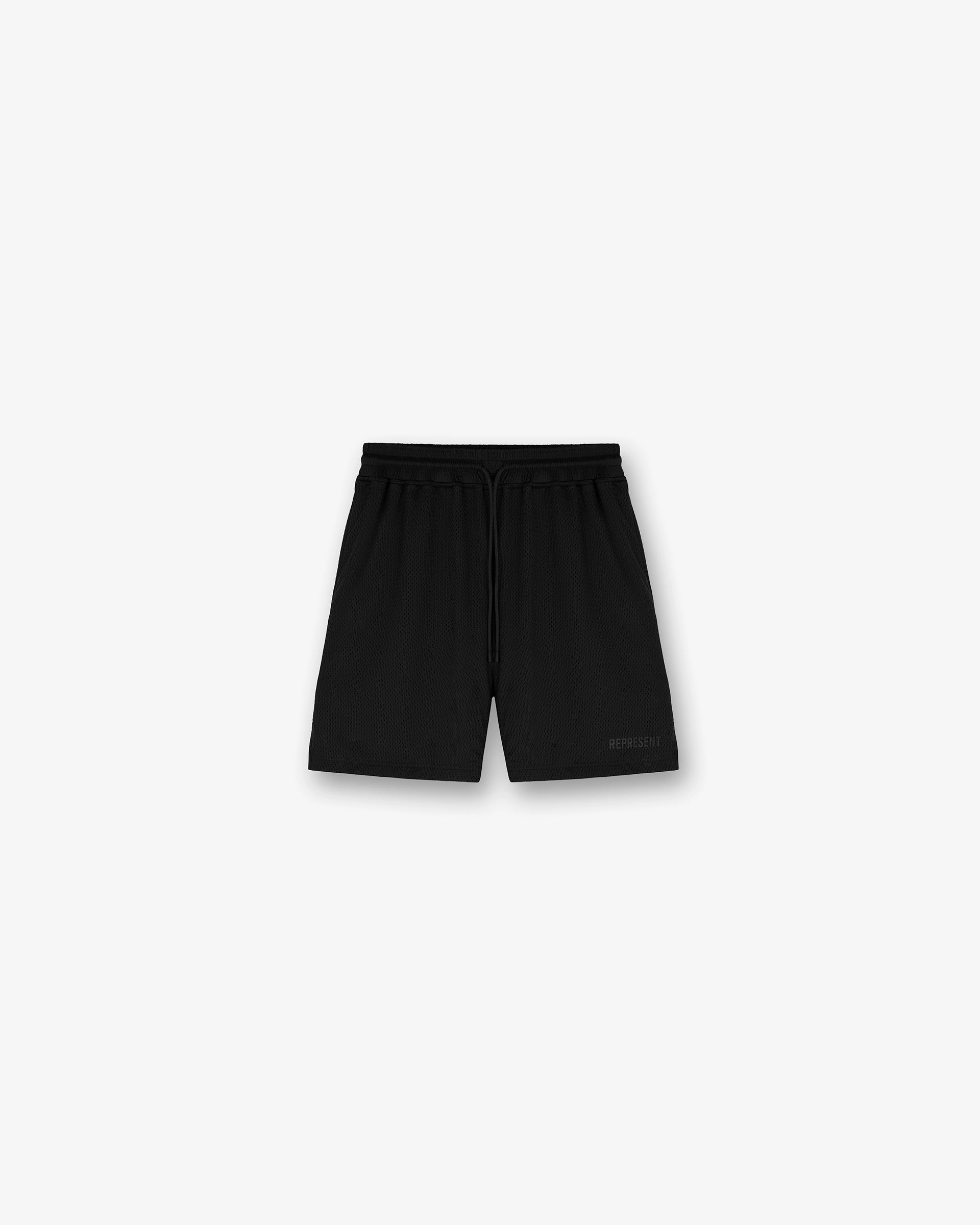 Cap Seam Free Construction Mesh Short - Jet Black