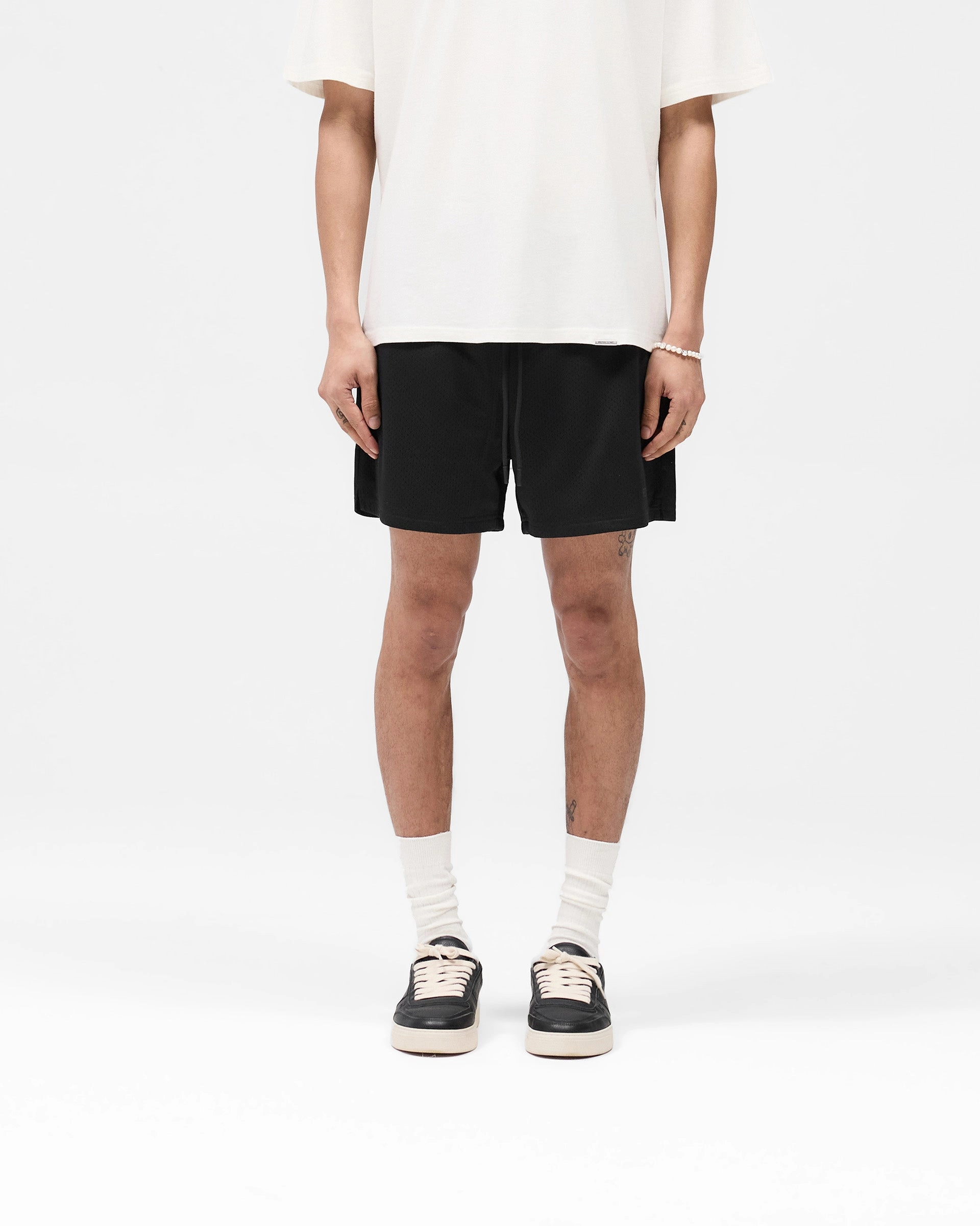 Mesh Short - Jet Black High Waist