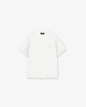 Comfortable And Versatile Metal Initial R T-Shirt - Flat White