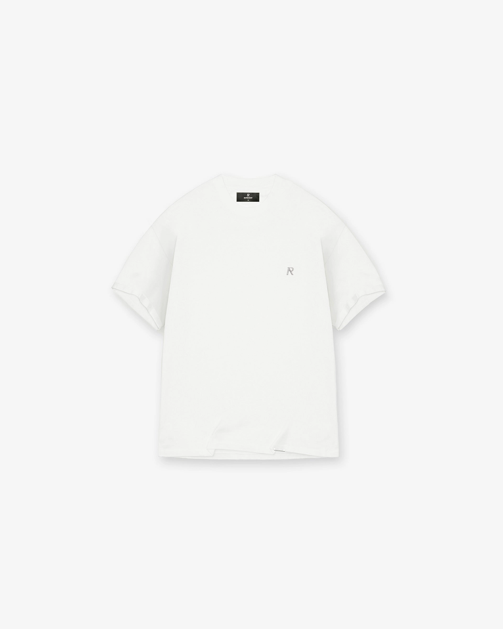 Comfortable And Versatile Metal Initial R T-Shirt - Flat White