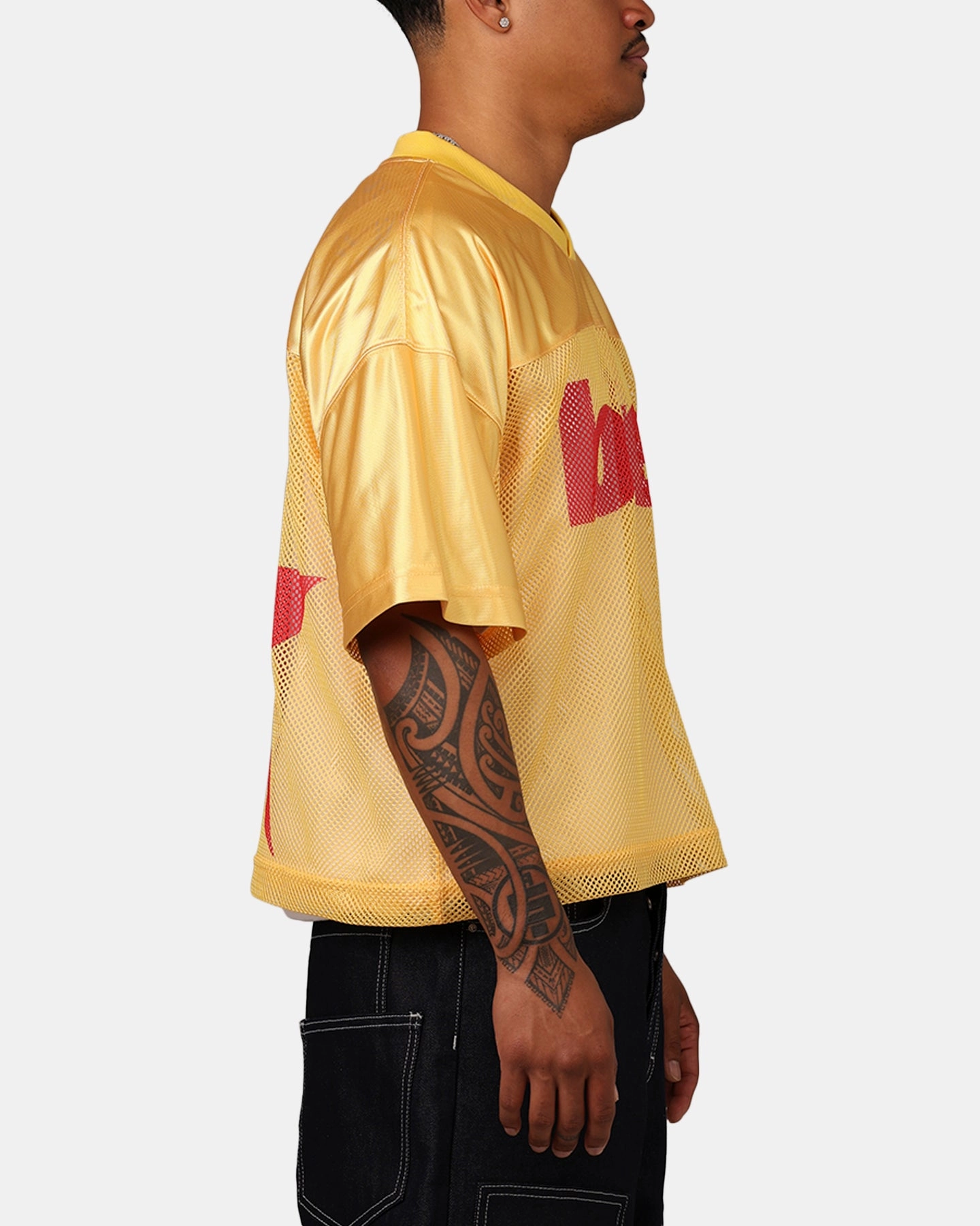 Loiter Outfield Training Jersey Yellow Non Restrictive Collar