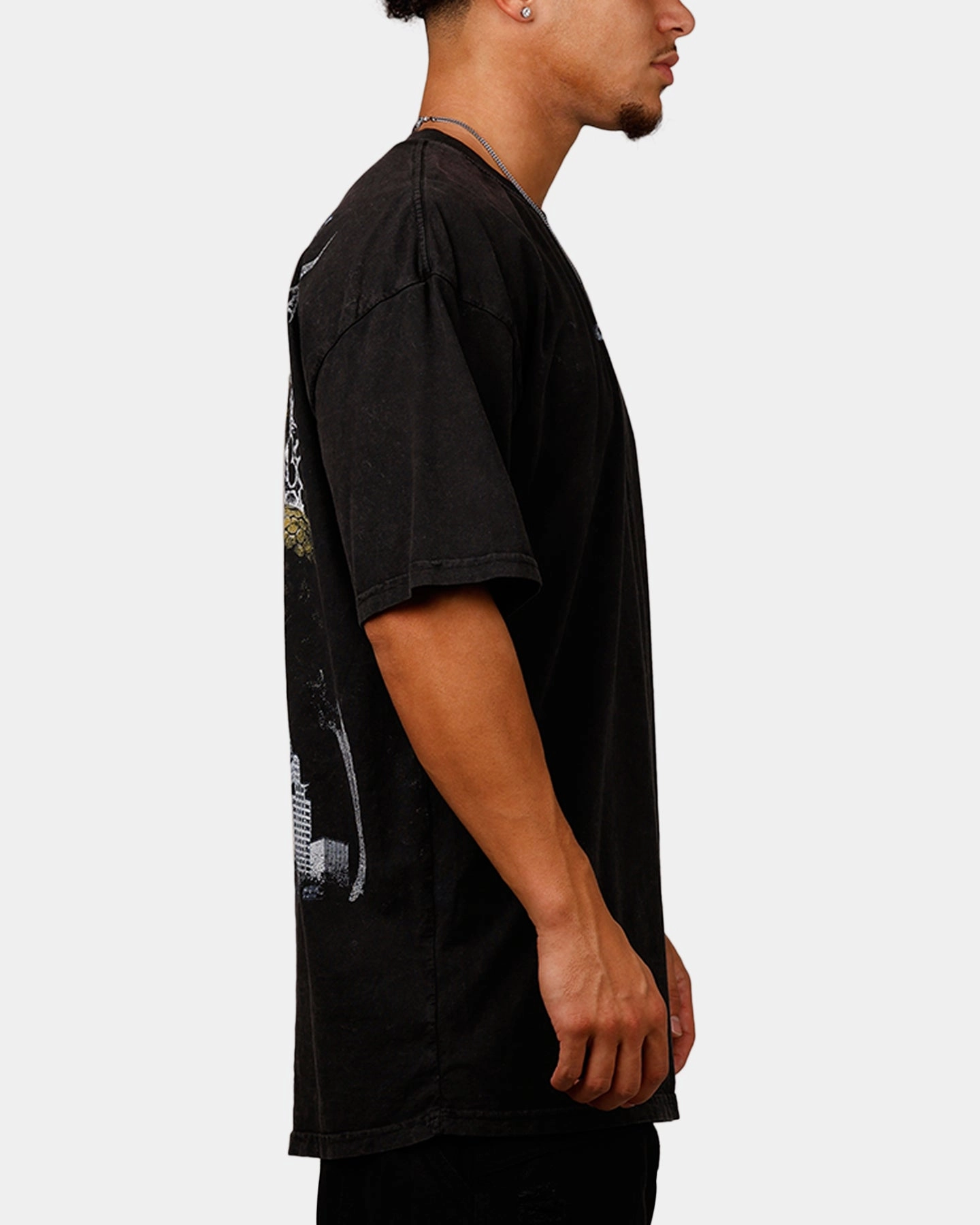 Culture Kings Snake Eyes T-Shirt Black Acidwash Reinforced Shoulders Breathable fabric