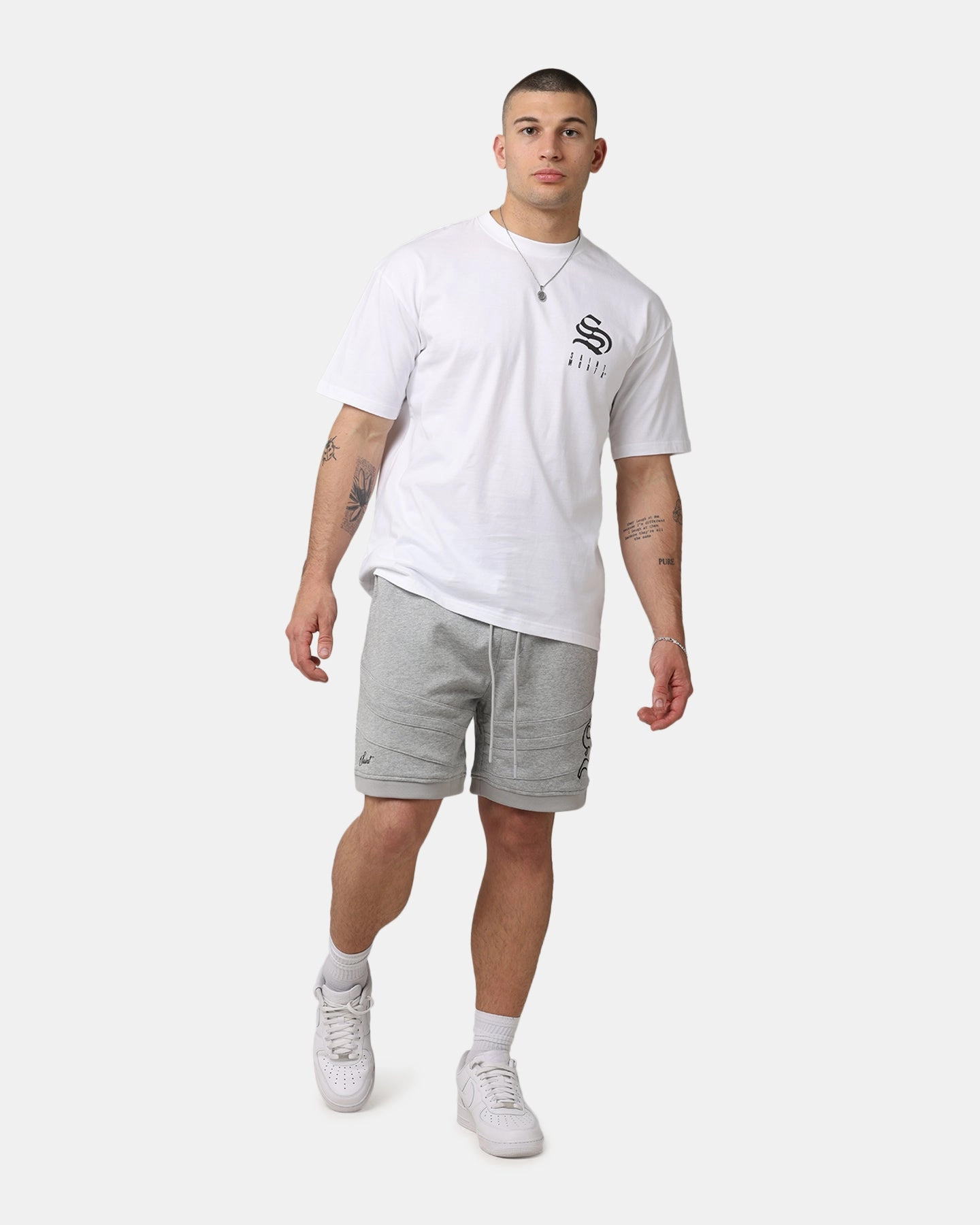 Saint Morta Gothic Rein Drop T-Shirt White RibbedTrim