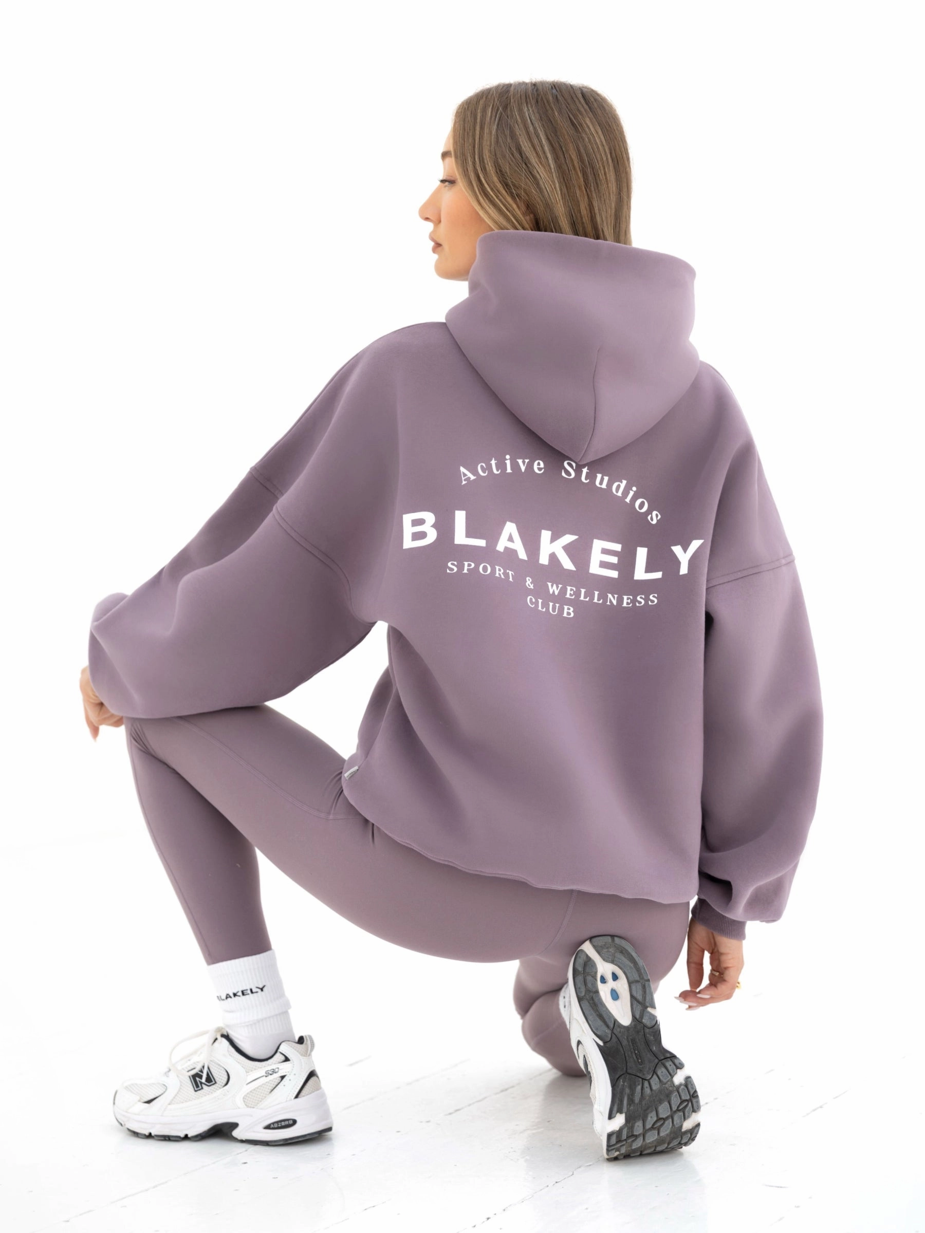 Luxury Feel Active Studios Oversized Hoodie - Grape