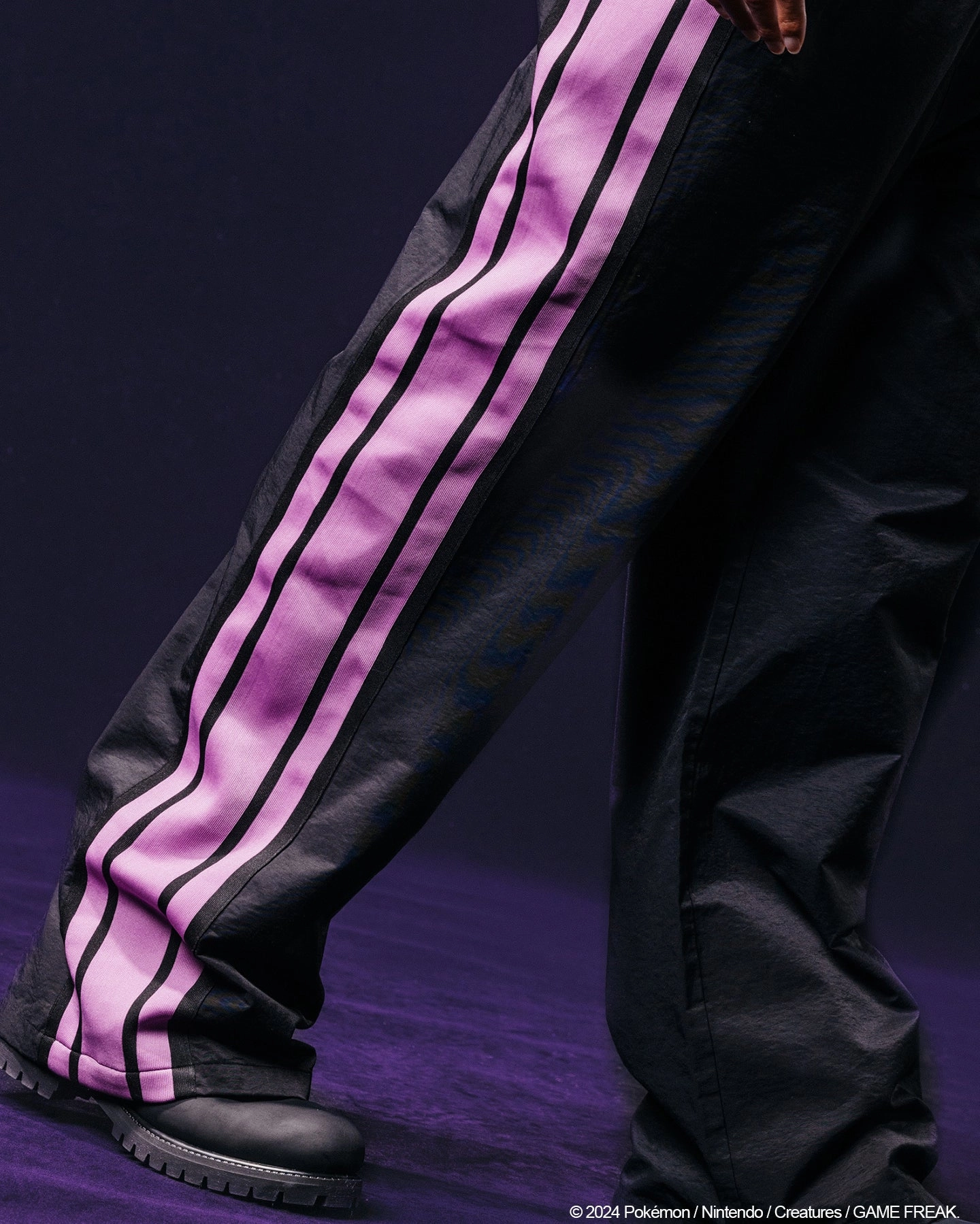 Pok??mon By Loiter Gengar Trainer Trackpant Black/Purple Eco Friendly Dye Process