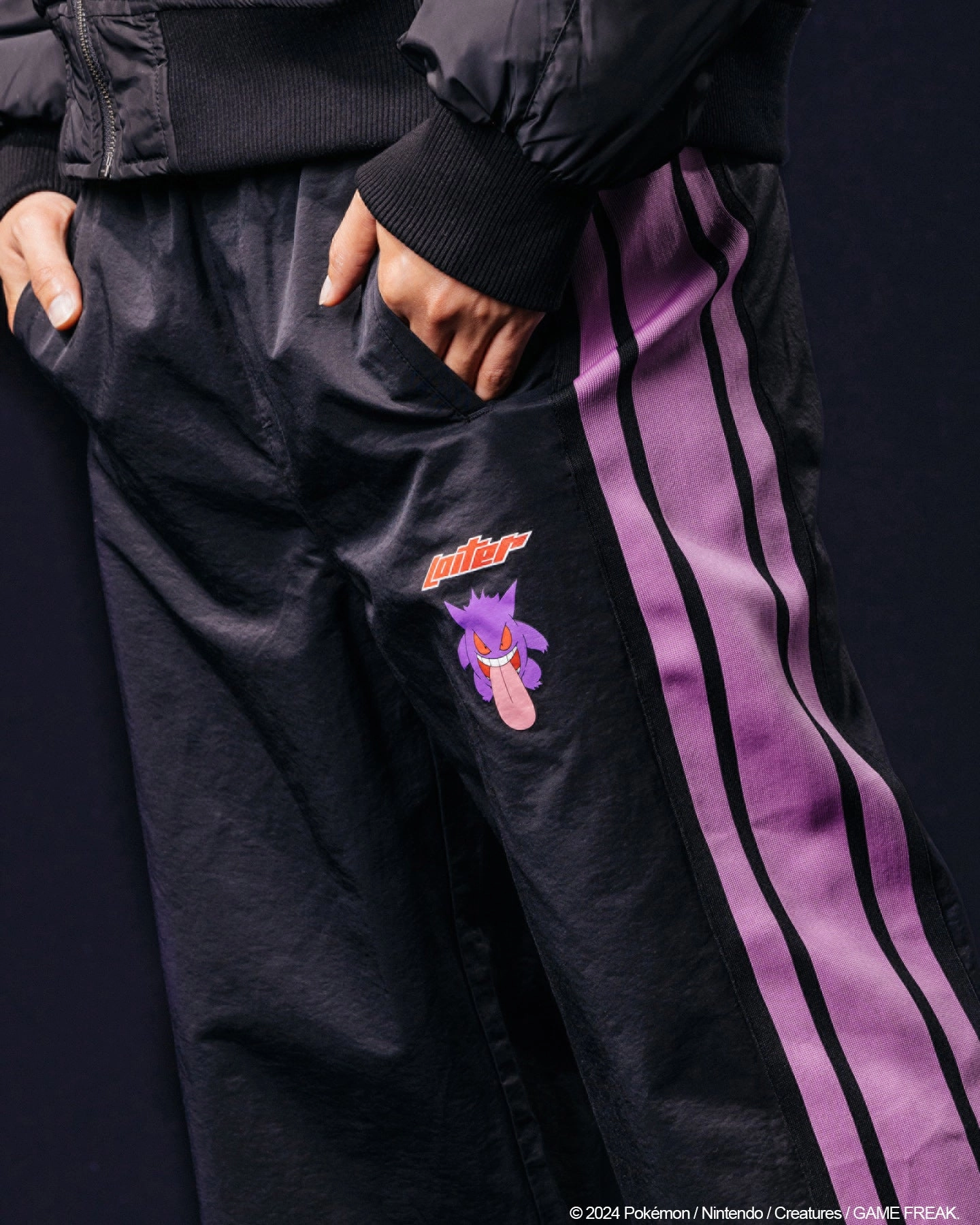 Pok??mon By Loiter Gengar Trainer Trackpant Black/Purple Fitted waist