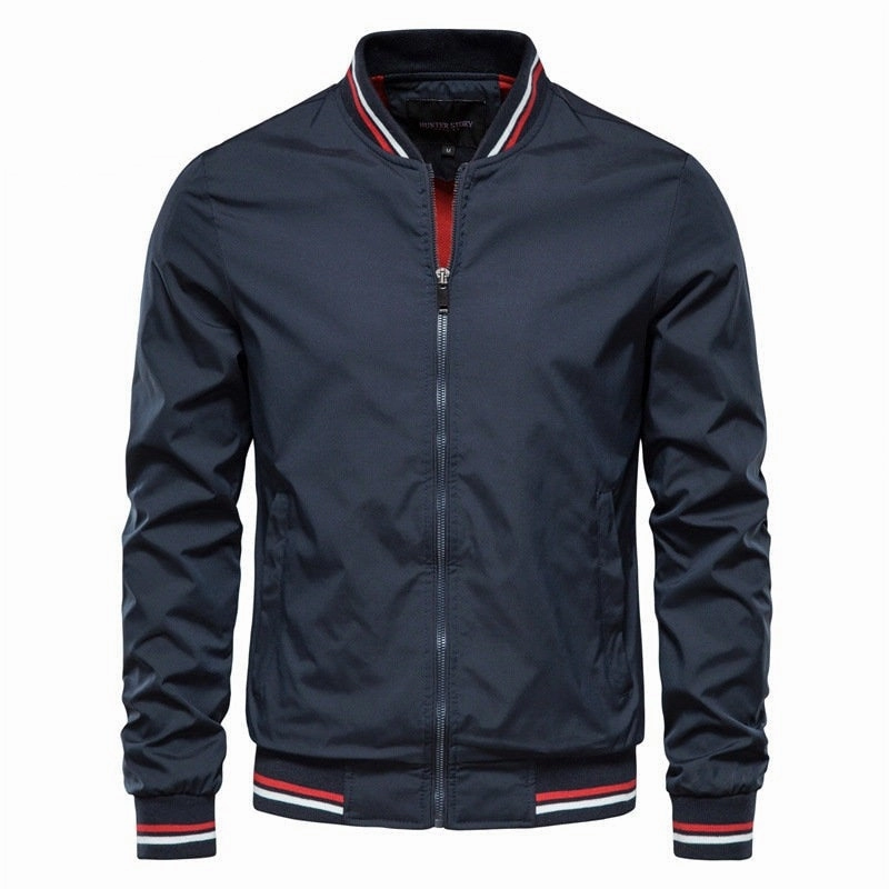 Anti Static Inner Layer West Louis? Casual Slim Fit Baseball Bomber Windbreaker Jacket