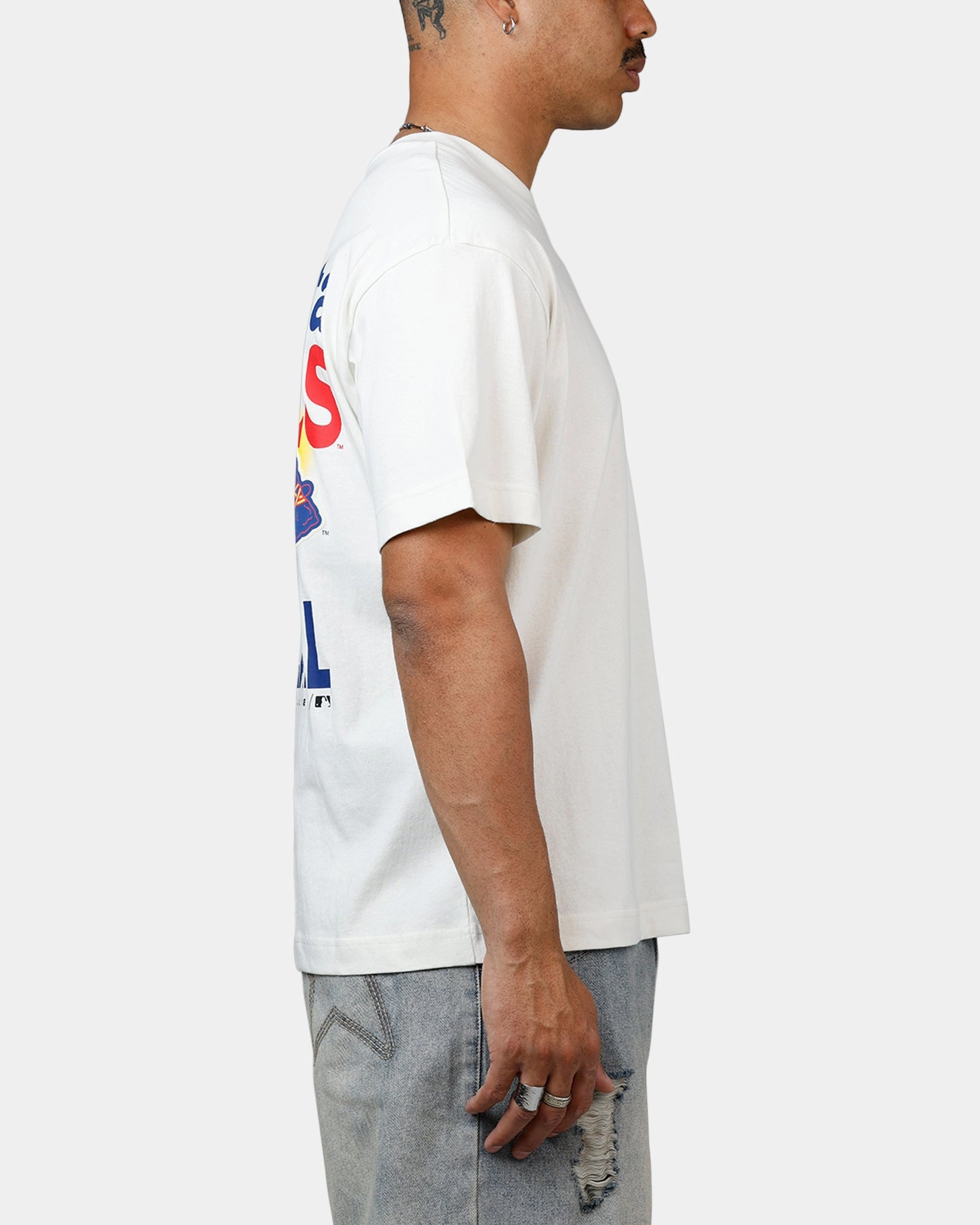 WrinkleFree Weaving 47 Brand Atlanta Braves All Fire T-Shirt White