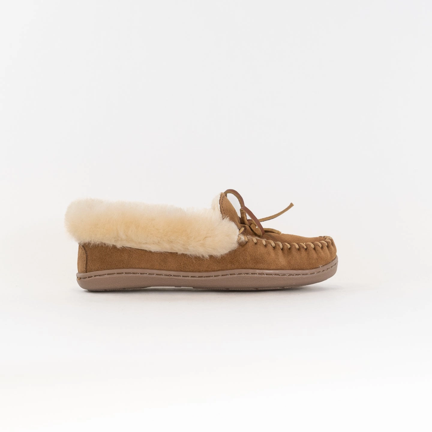 Quick Style Shoes Travel Comfort Step Minnetonka Alpine Sheepskin Moc Wide (Women's) - Tan