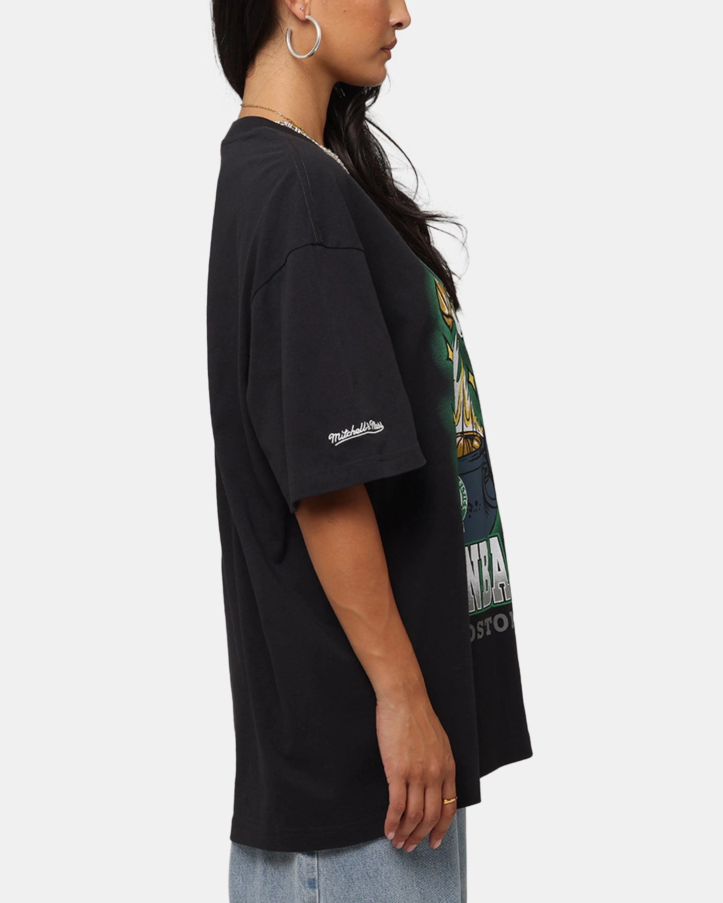 Mitchell & Ness Boston Celtics '08 NBA Champs T-Shirt Faded Black Moisture Management FlexibleCollar