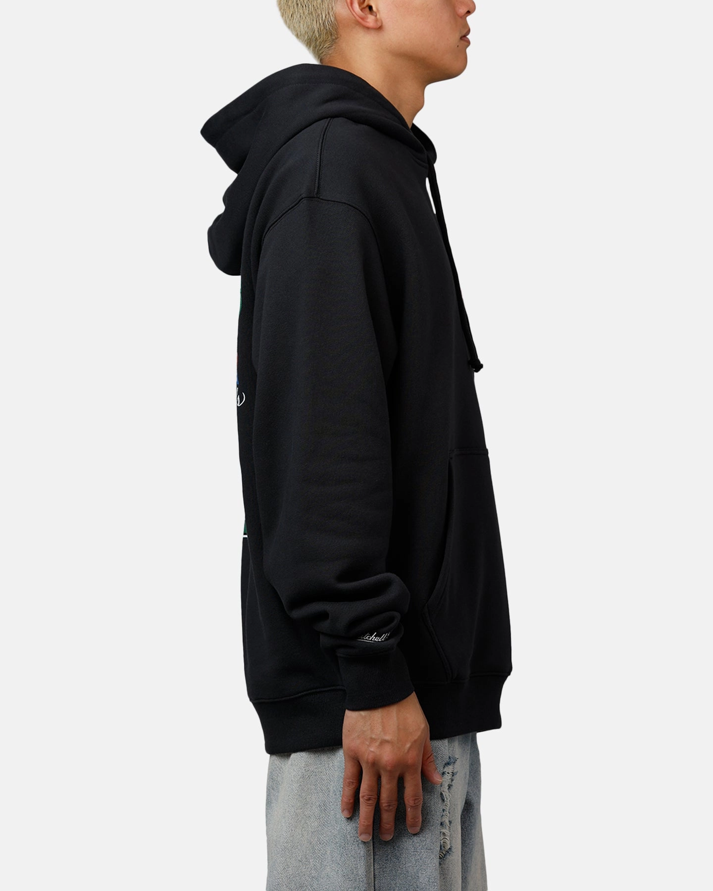 BreathableFabric AbrasionResistant Fabric Mitchell & Ness Boston Celtics Back To Back Hoodie Faded Black