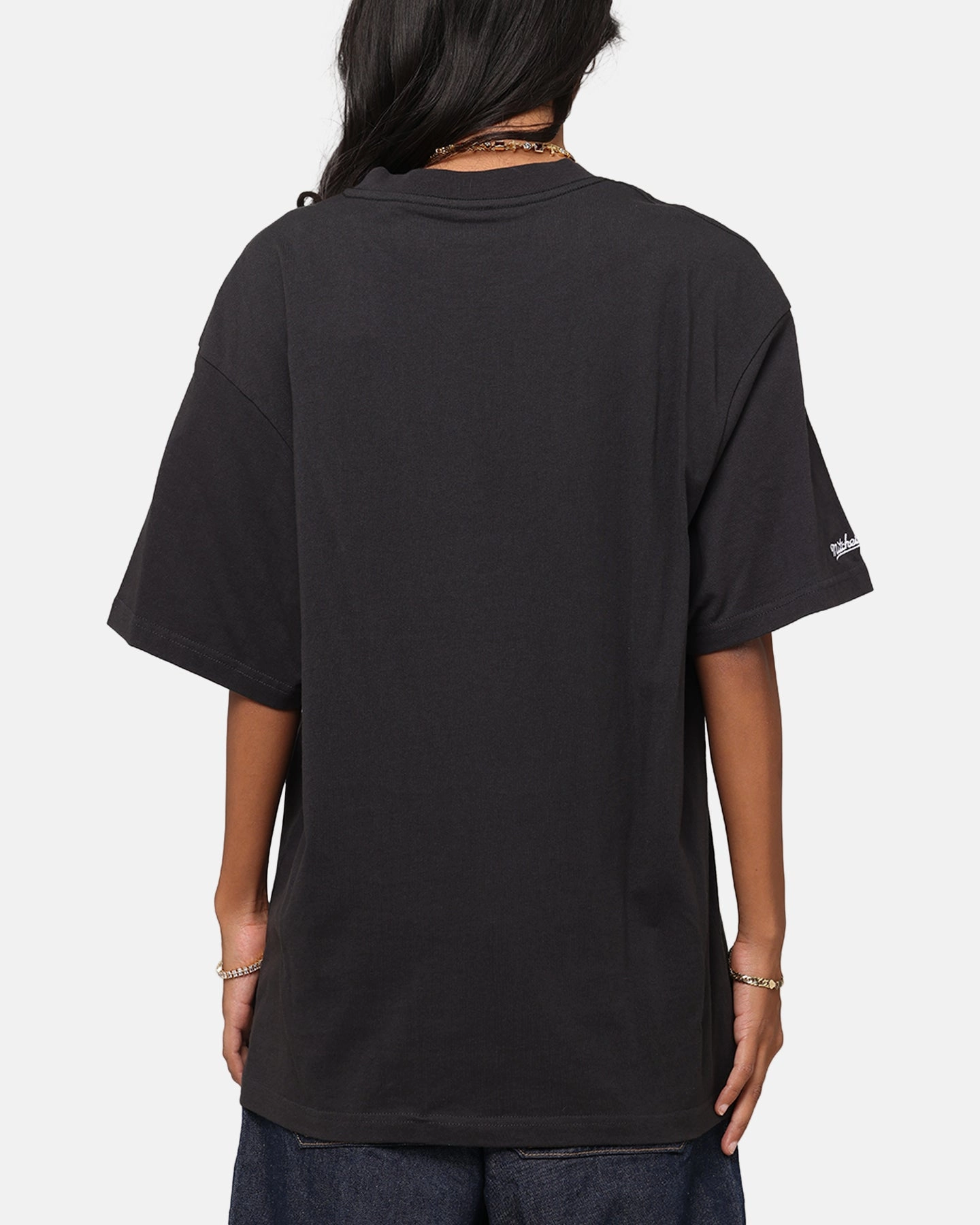 Mitchell & Ness Boston Celtics Champions 'Luck of the Irish' T-Shirt Faded Black Raw Edge Detail Stretch Weave Construction