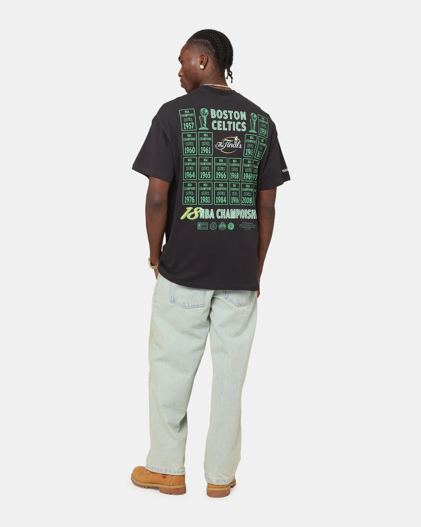 FlexibleCollarStructure Mitchell & Ness Boston Celtics Champions Report "Champ Pack" T-Shirt Faded Black