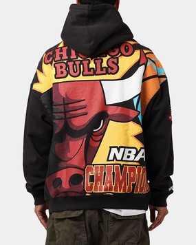 Everyday Comfort Fit Mitchell & Ness Chicago Bulls 6 Time Hoodie Black