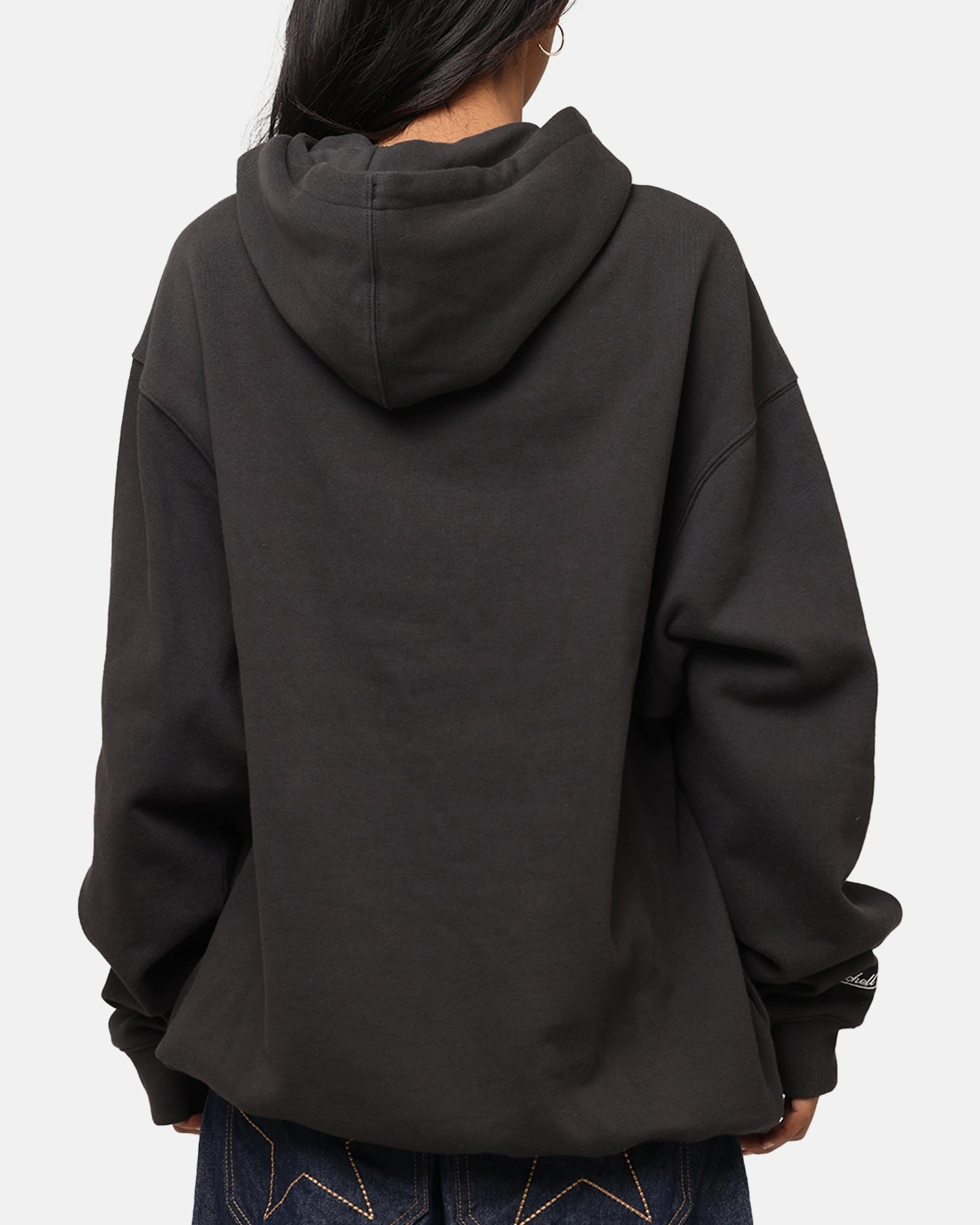 Mitchell & Ness Kansas City Chiefs Arch Hoodie Faded Black Knit Fabric Technology