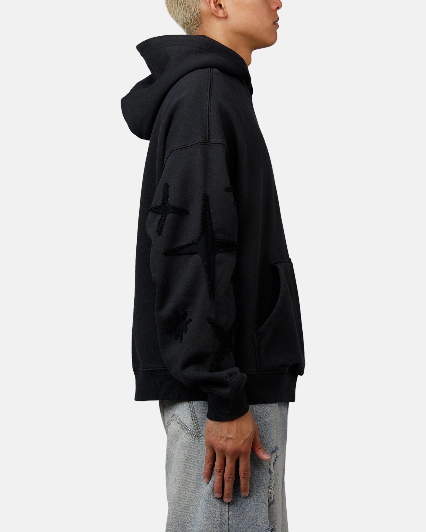 Fade Resistant Dye Mitchell & Ness Los Angeles Dodgers 'Starburst' Hoodie Faded Black