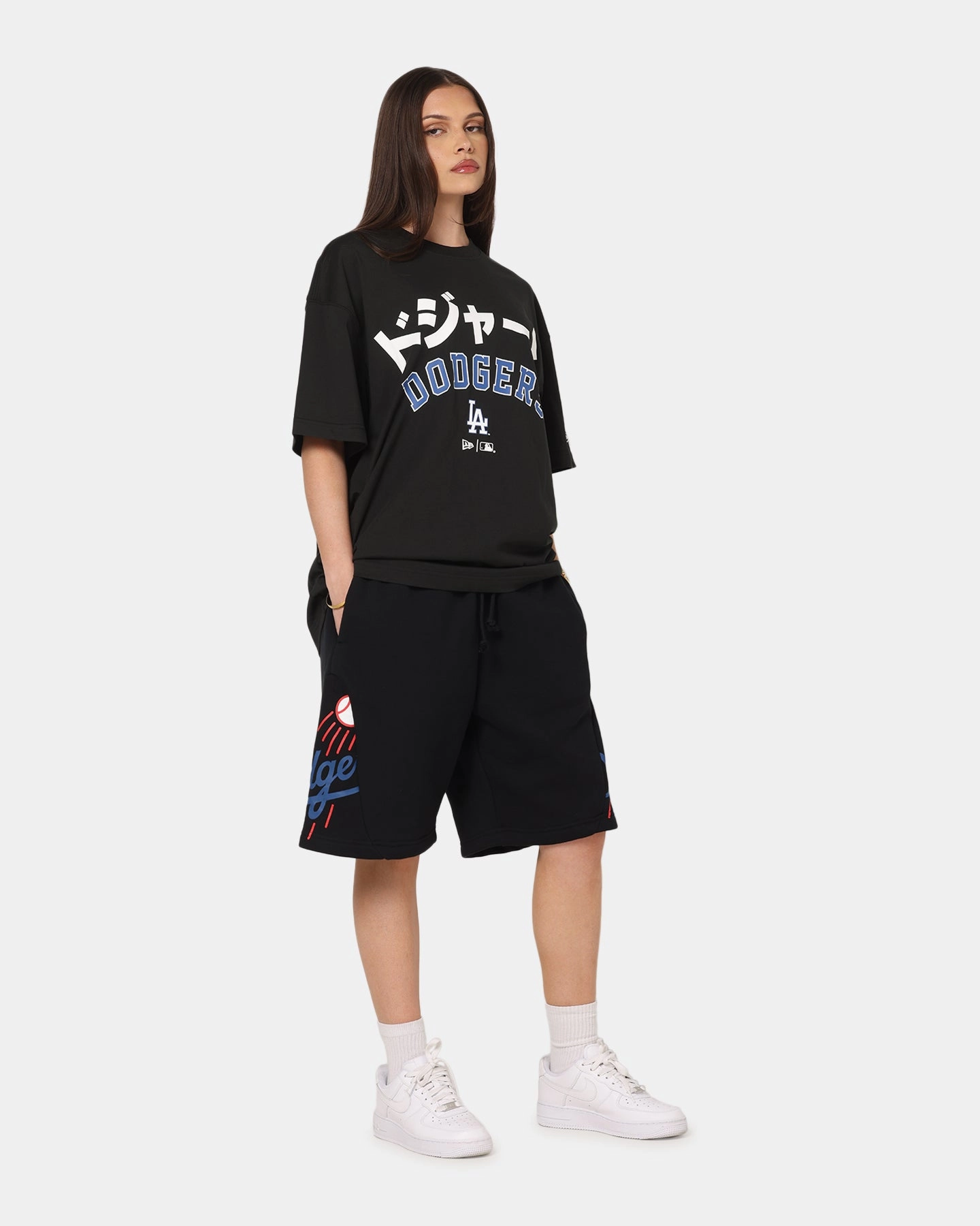 Mitchell & Ness Los Angeles Dodgers C&S Shorts Faded Black Windproof Membrane Essential Comfort