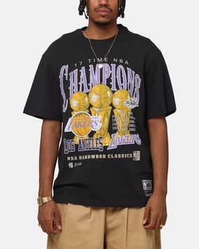 Mitchell & Ness Los Angeles Lakers 17 Times T-Shirt Grey Marle/OTC Midweight Four Way Stretch DoubleStitched Hem