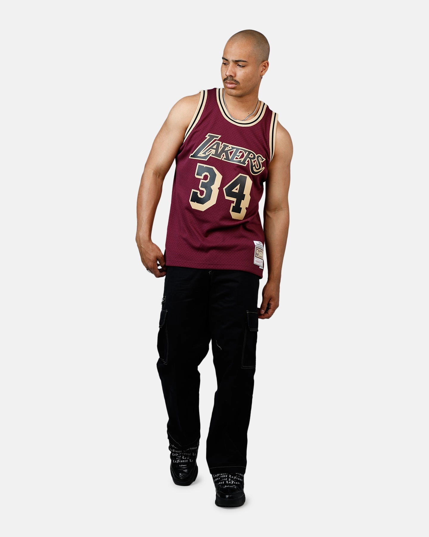 OdorResistant Coating All Day Comfort Mitchell & Ness Los Angeles Lakers Shaquille O'Neal 1996 Swingman Jersey Burgundy