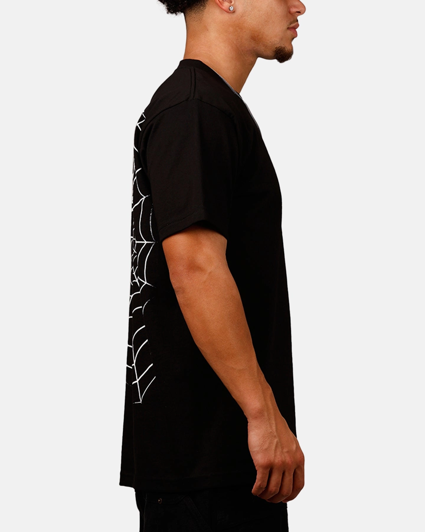 Tapered Side Panels Mitchell & Ness Los Angeles Lakers Web T-Shirt Black