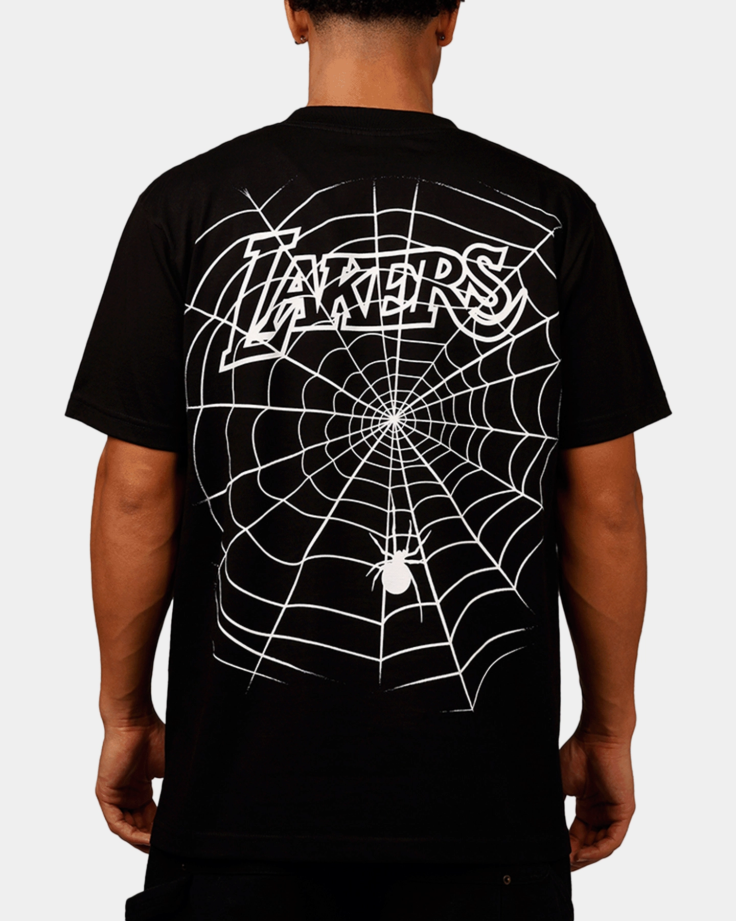 SlubTexture Mitchell & Ness Los Angeles Lakers Web T-Shirt Black