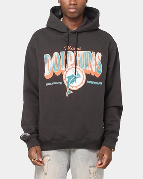 ZeroWaste Construction Mitchell & Ness Miami Dolphins Arch Hoodie Faded Black