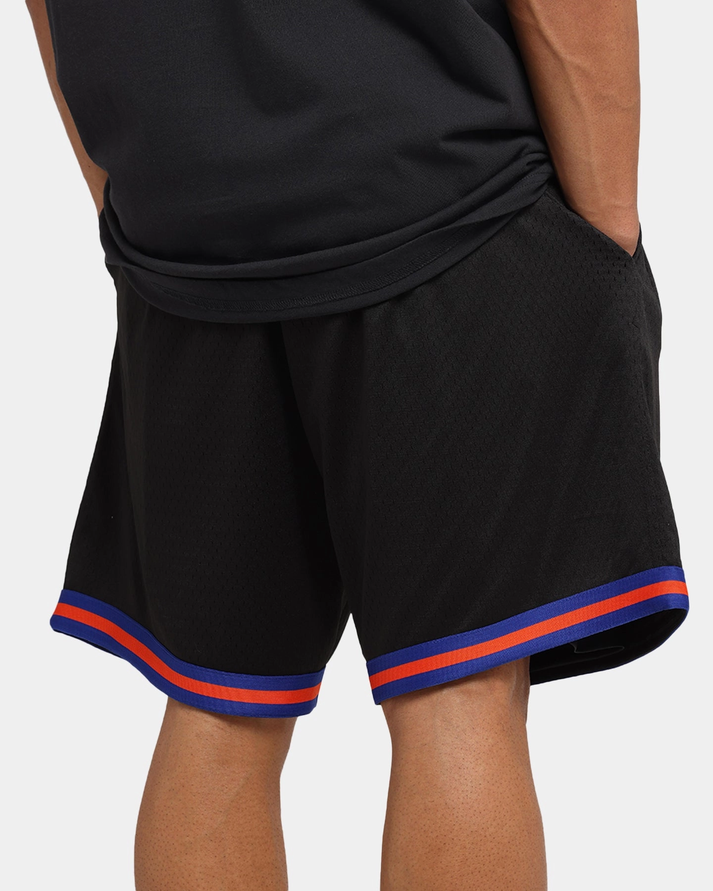 DurablePolyester Stretch Support Mitchell & Ness New York Knicks Shooting Shorts Black