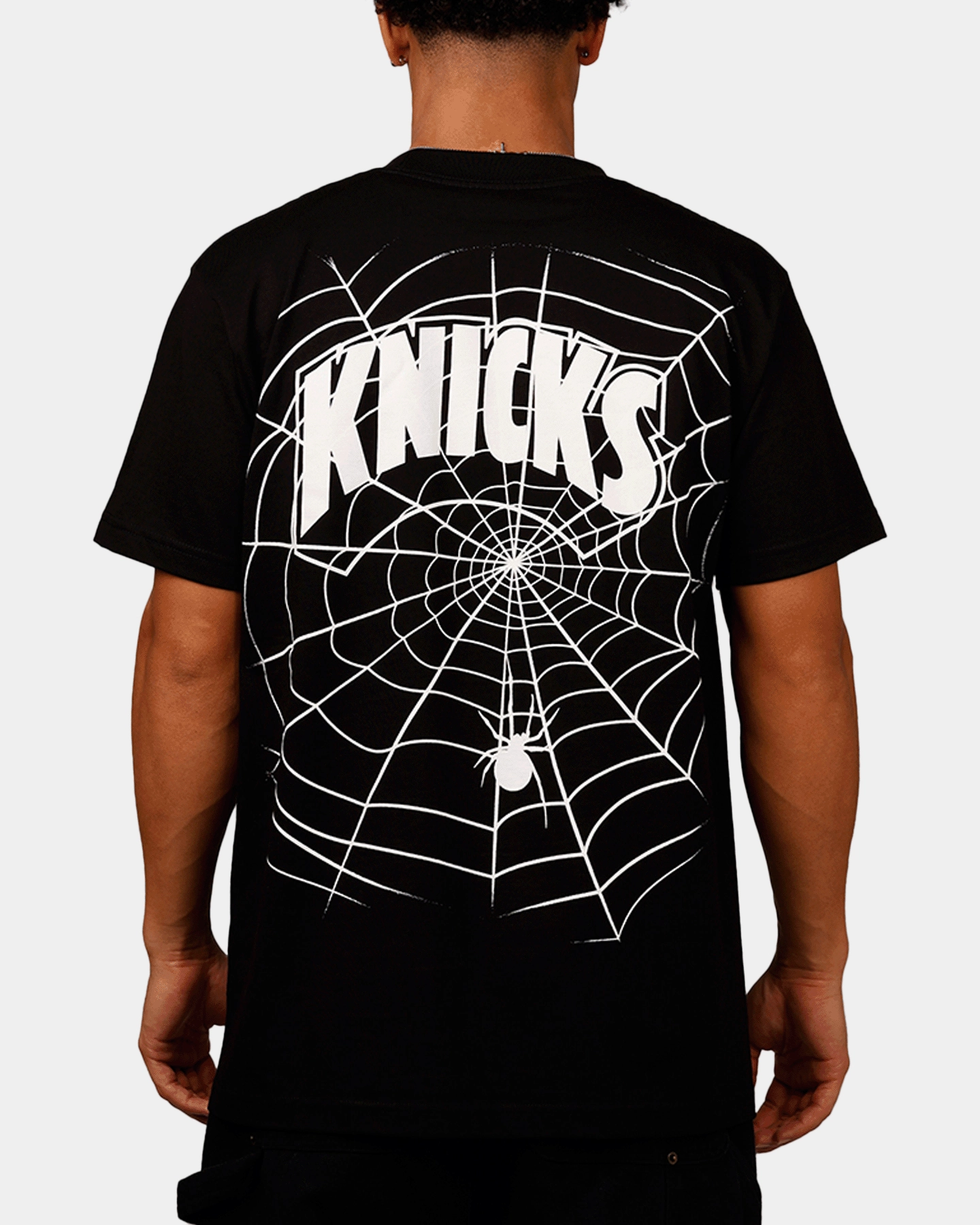 Mitchell & Ness New York Knicks Web T-Shirt Black LatticeKnit