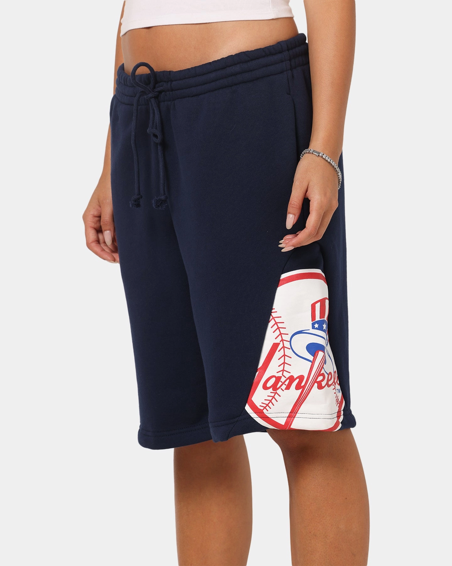 slim fit Luxe Look Mitchell & Ness New York Yankees C&S Shorts Navy