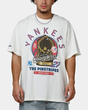 Multipurpose Design WrinkleResistant Cloth Mitchell & Ness New York Yankees Championship Report "Champ Pack" T-Shirt Egret