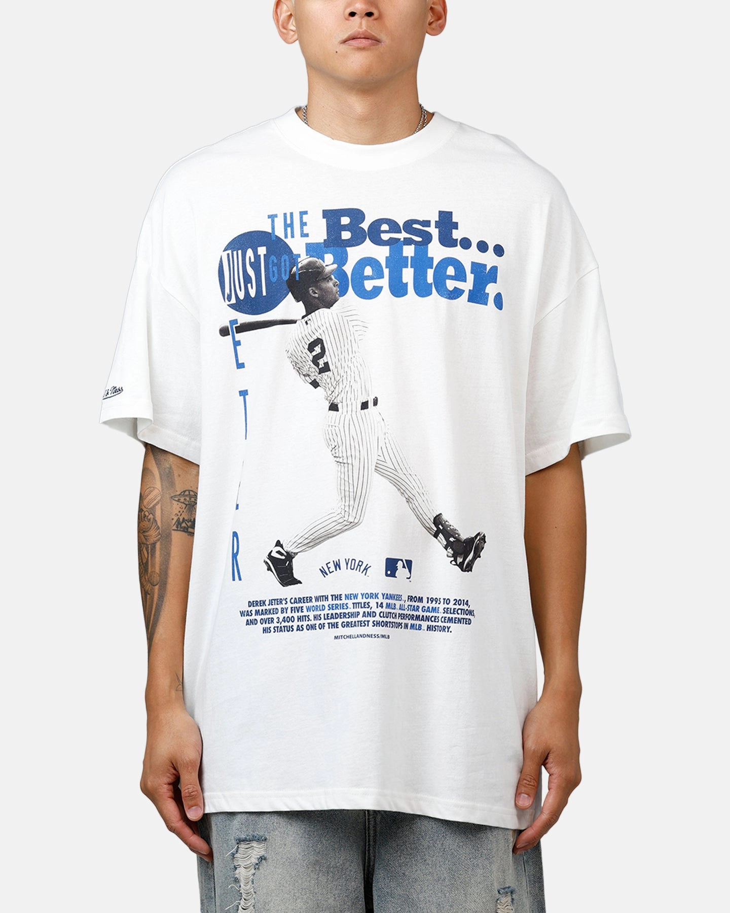 Mitchell & Ness New York Yankees Derek Jeter Got Better T-Shirt Vintage White Thermochromic Color Shift Tech