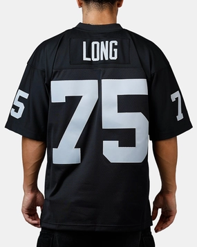 Mitchell & Ness Oakland Raiders Howie Long #75 Jersey Black Loose Blouse Odor Neutralizing Technology