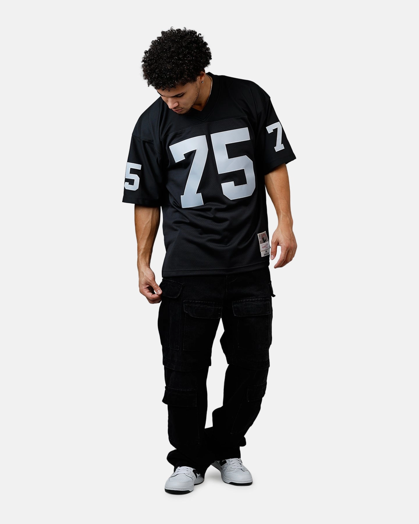 AntiPillingTechnology Athletic Look Mitchell & Ness Oakland Raiders Howie Long #75 Jersey Black