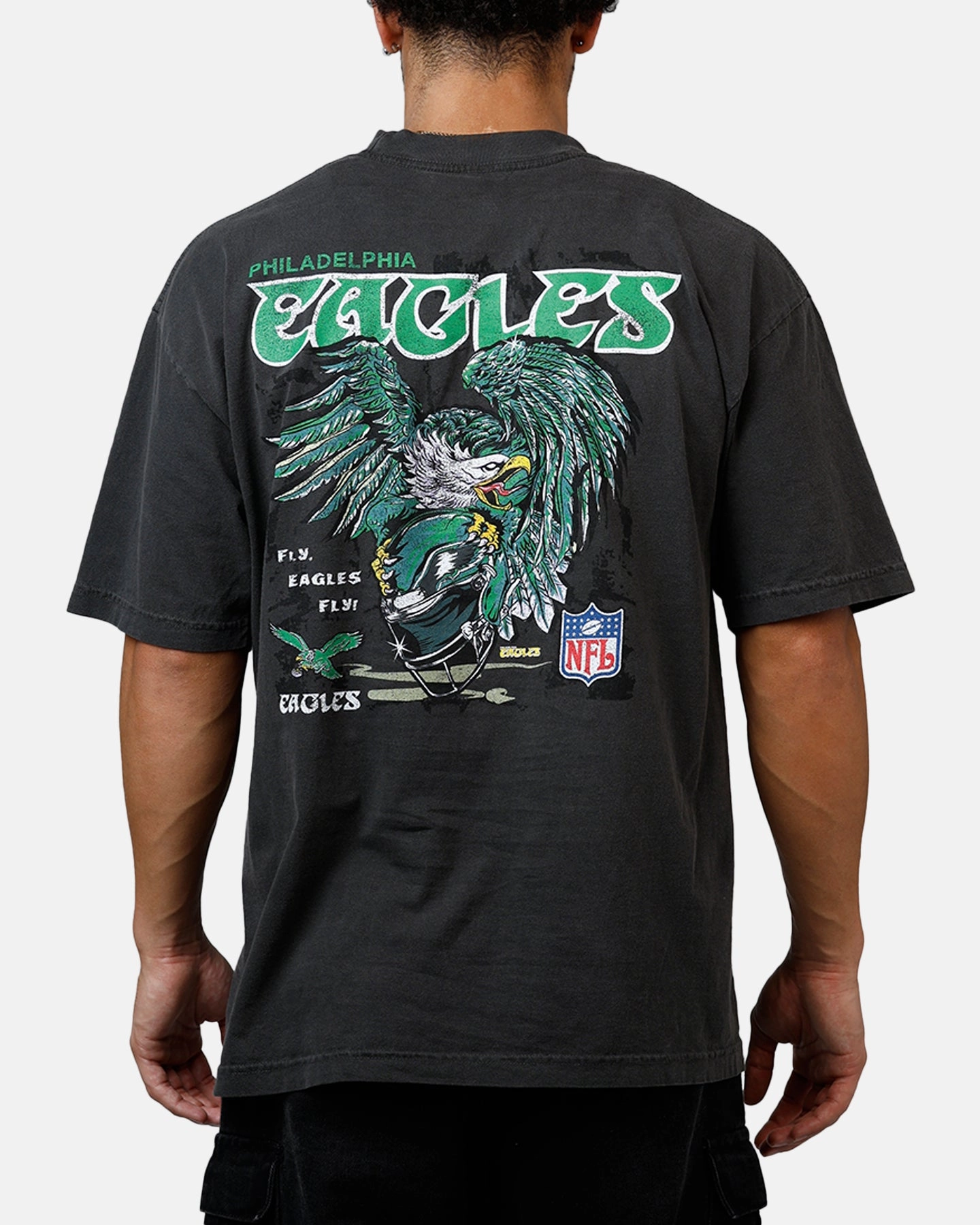 Mitchell & Ness Philadelphia Eagles Alter Ego Vintage T-Shirt Faded Black FrictionResistant Edges Friction Resistant Edges