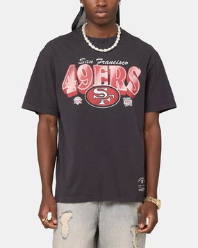 Circular Knit Technology Mitchell & Ness San Francisco 49ers Arch T-Shirt Faded Black