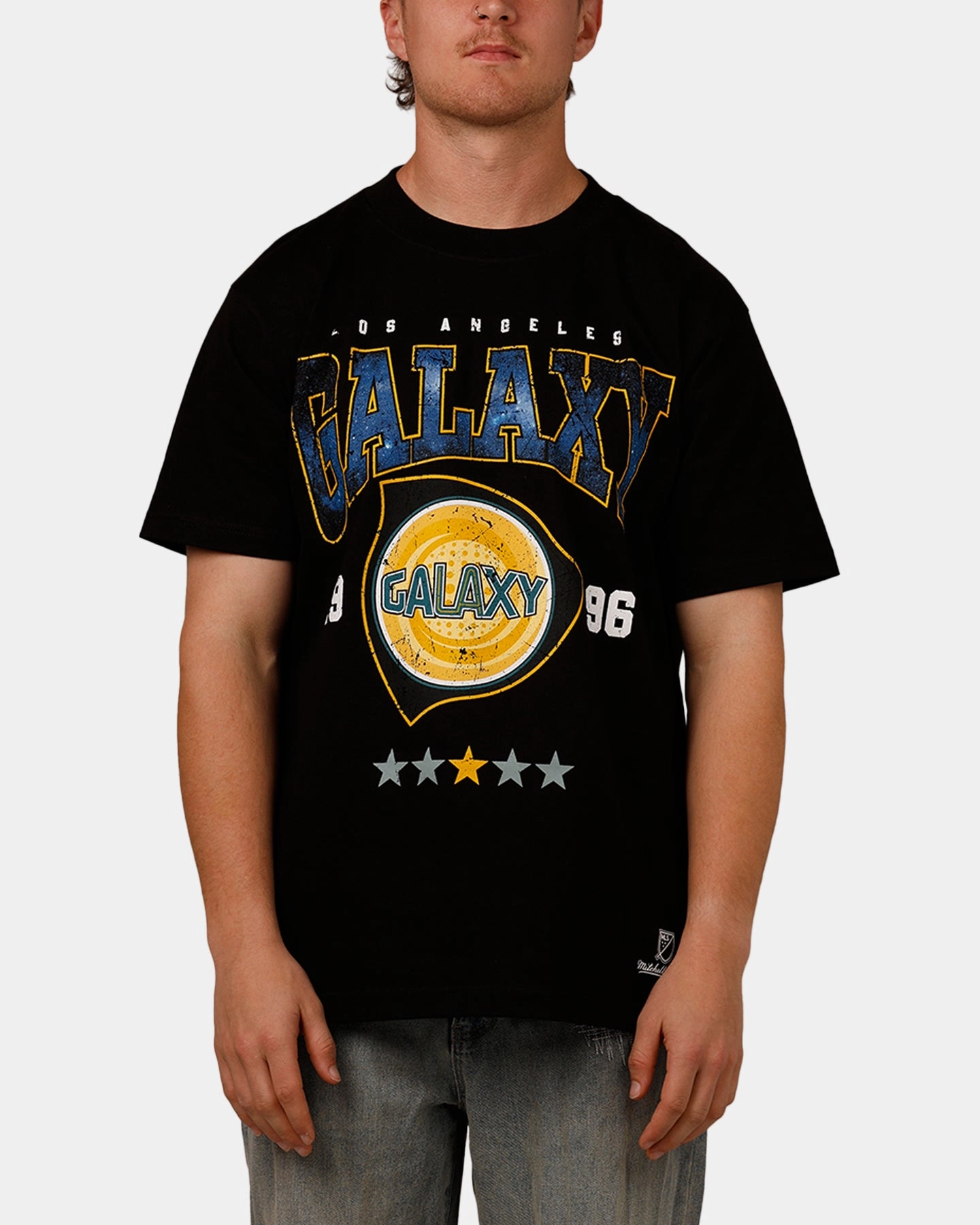 Lightweight insulation Mitchell & Ness X Los Angeles Galaxy X Culture Kings Constellation T-Shirt Black