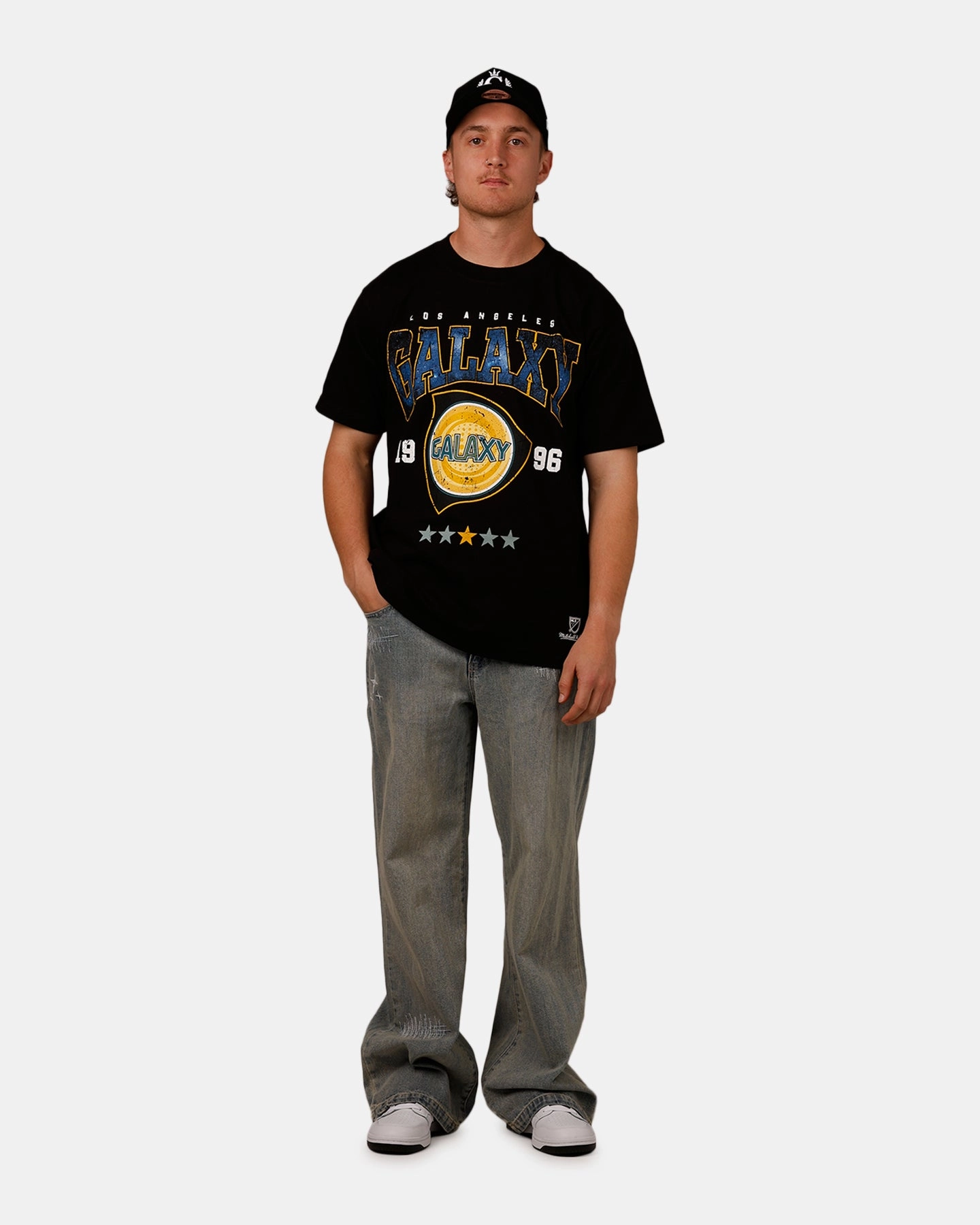 UVProtective Coating Casual dress Mitchell & Ness X Los Angeles Galaxy X Culture Kings Constellation T-Shirt Black