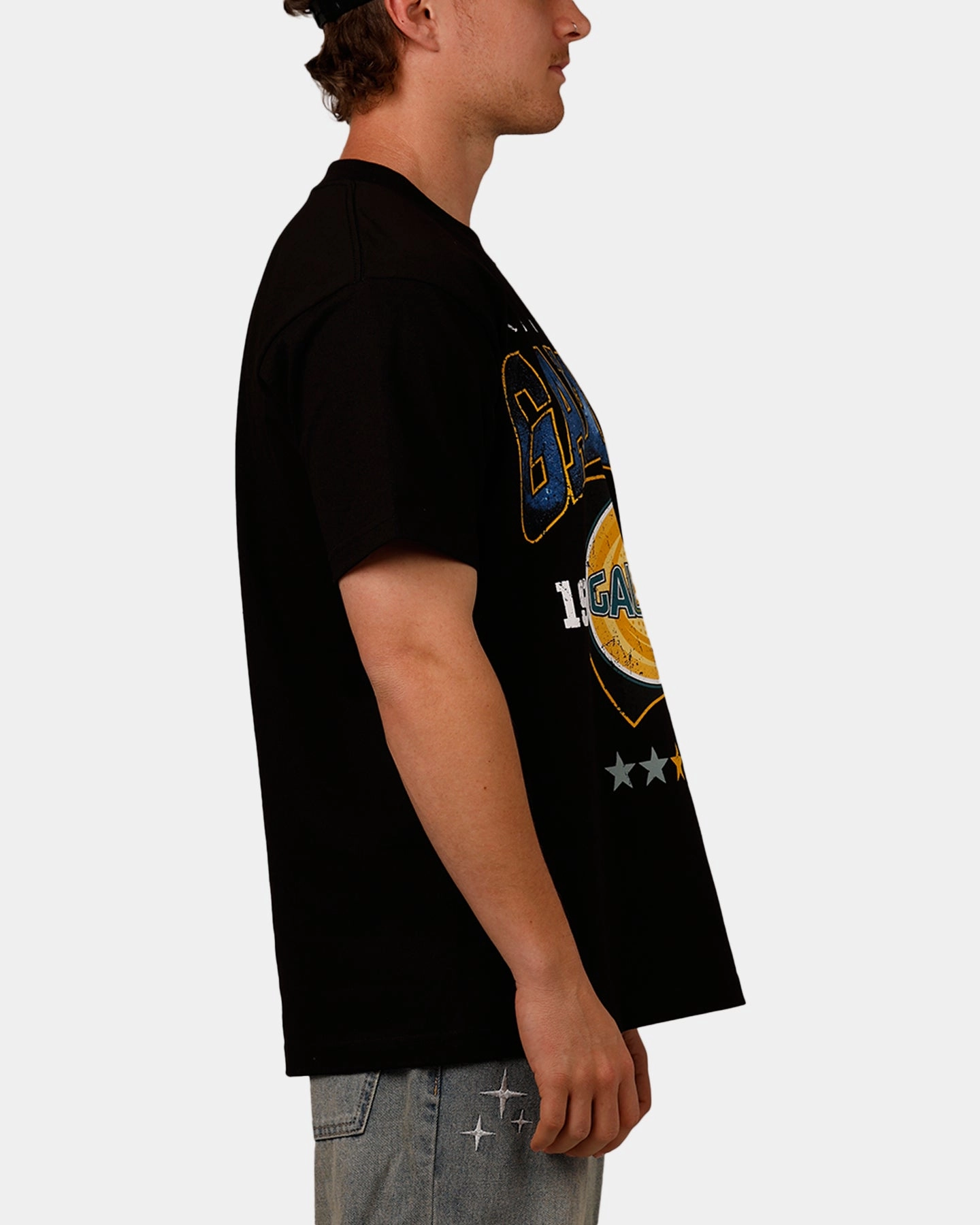 EcoCertified Material Mitchell & Ness X Los Angeles Galaxy X Culture Kings Constellation T-Shirt Black
