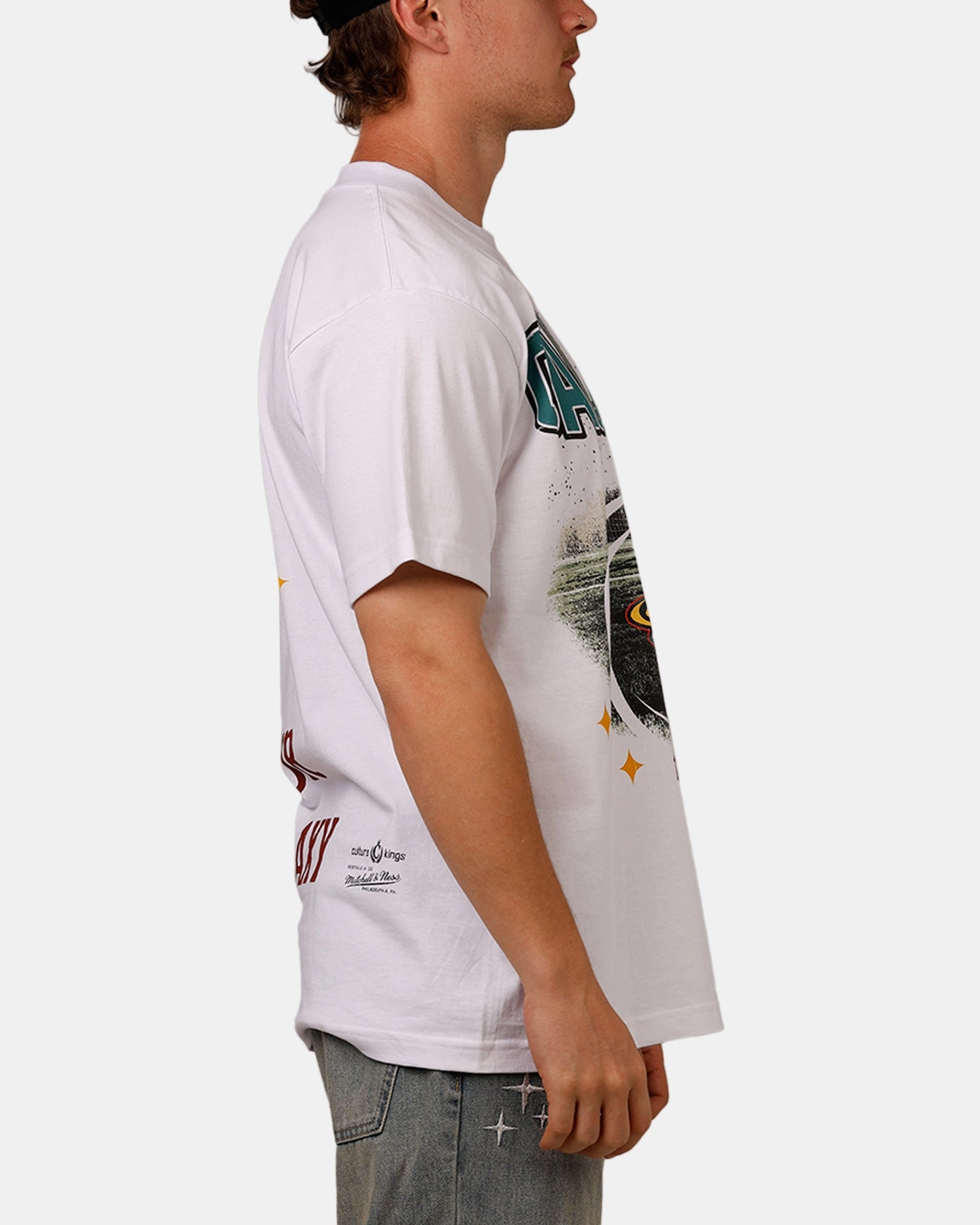 Mitchell & Ness X Los Angeles Galaxy X Culture Kings Our LA Our Galaxy T-Shirt White ReinforcedStitching Butter Soft Handfeel