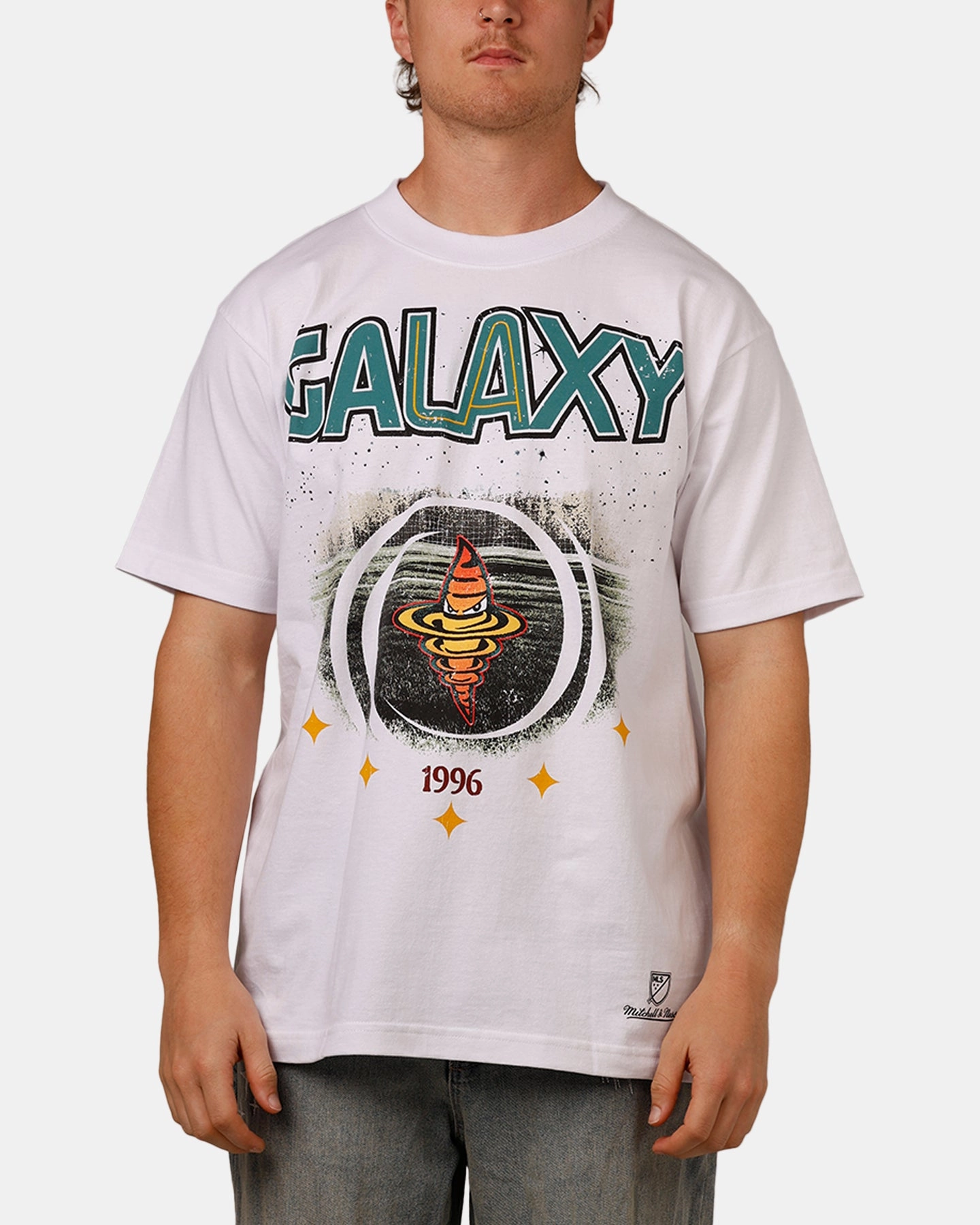 Soft Texture Mitchell & Ness X Los Angeles Galaxy X Culture Kings Our LA Our Galaxy T-Shirt White