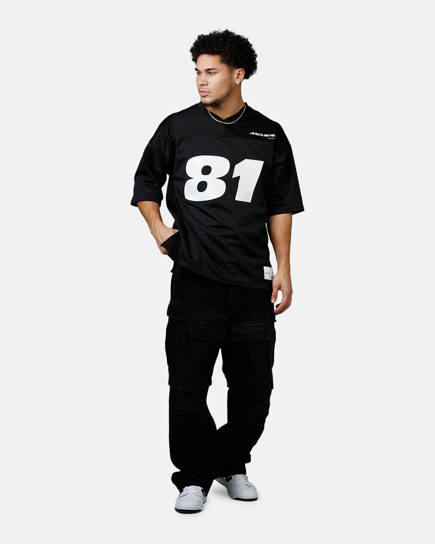 Mitchell & Ness X Mclaren 'Vegas Grad Prix 2024' Oscar Piastri Mesh Jersey Black Eco Friendly Blend