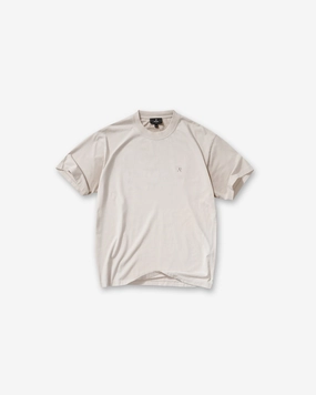 Comfy Fit Layer Metal Initial R T-Shirt - Concrete