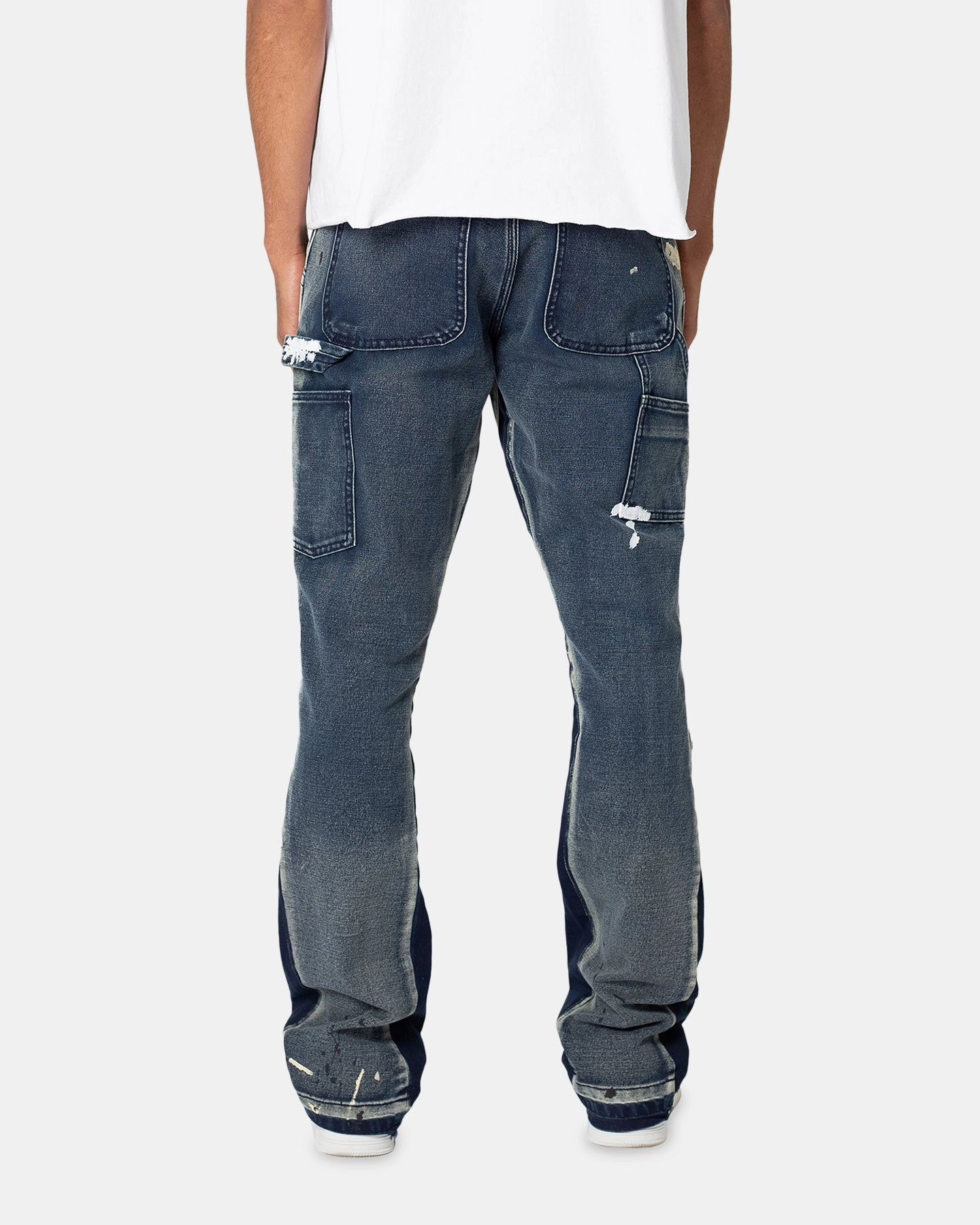 MNML B243 Flare Denim Jeans Navy Tough Wear