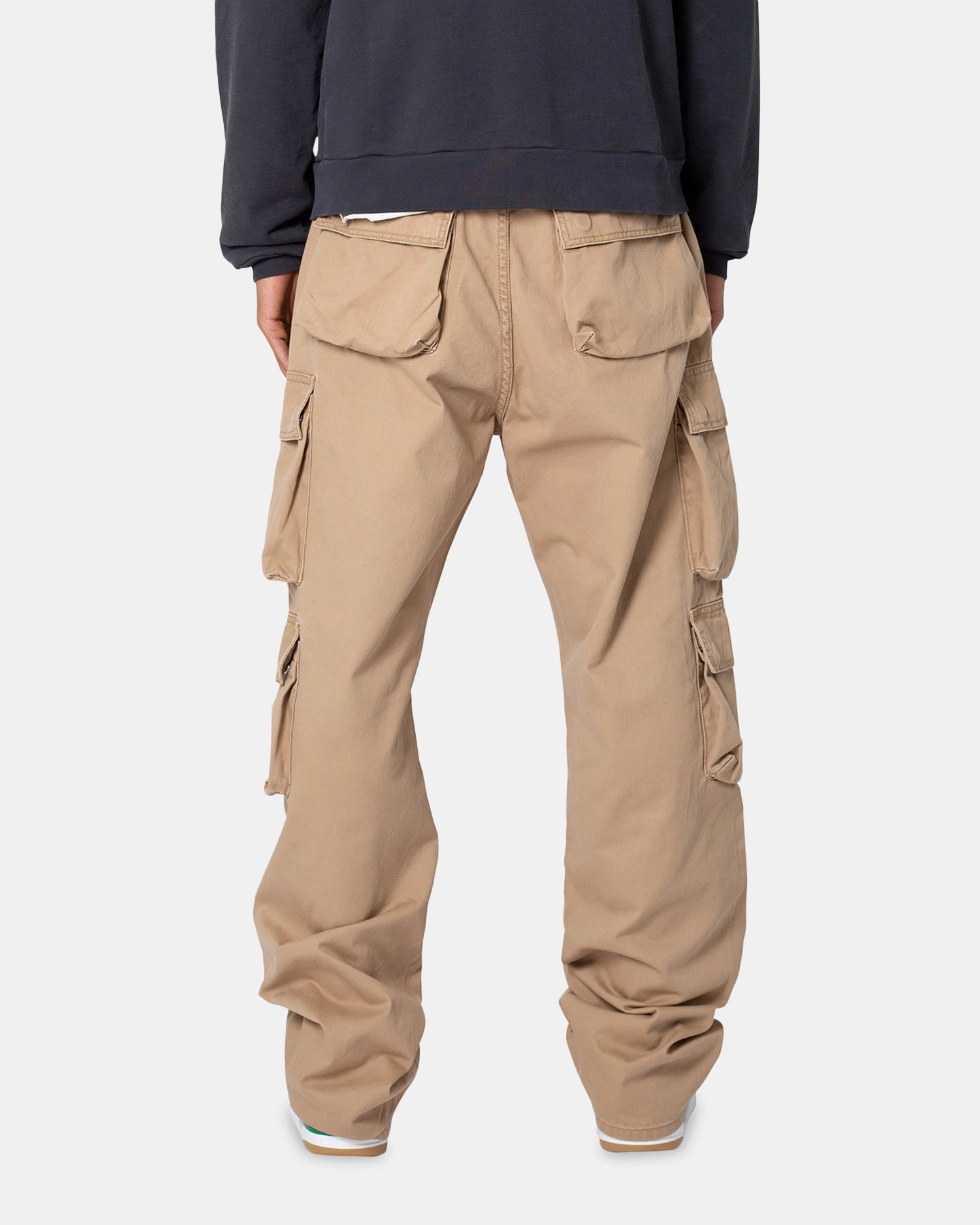 MNML Baggy Cargo Pants Khaki Cozy Stretch