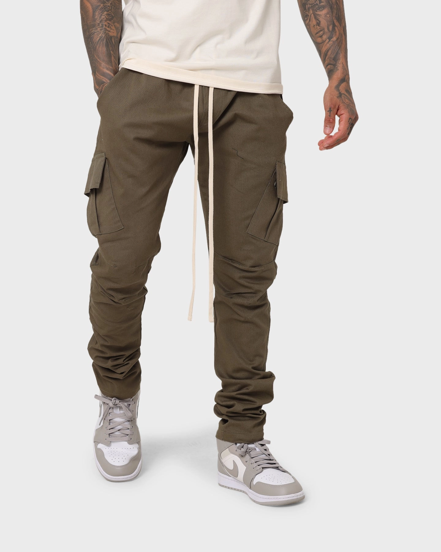 MNML Cargo Drawcord II Pants Olive RuggedDurability