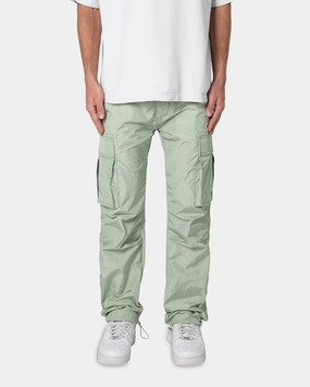 MNML Crinkle Cargo Pants Green ComfortFit Fitted Style