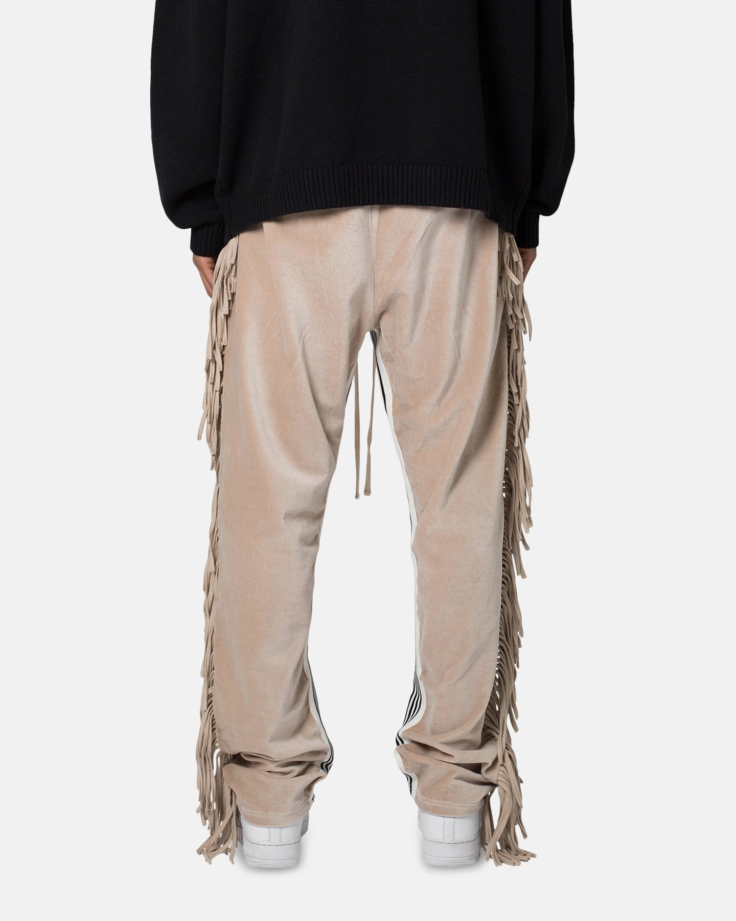 MNML Fringe Velour Sweatpants Dust Seam-Free