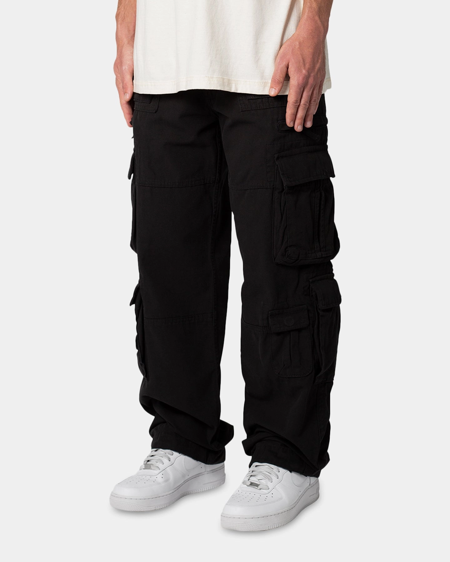 MNML Military Cargo Pants Black Sport Ready Secure fit
