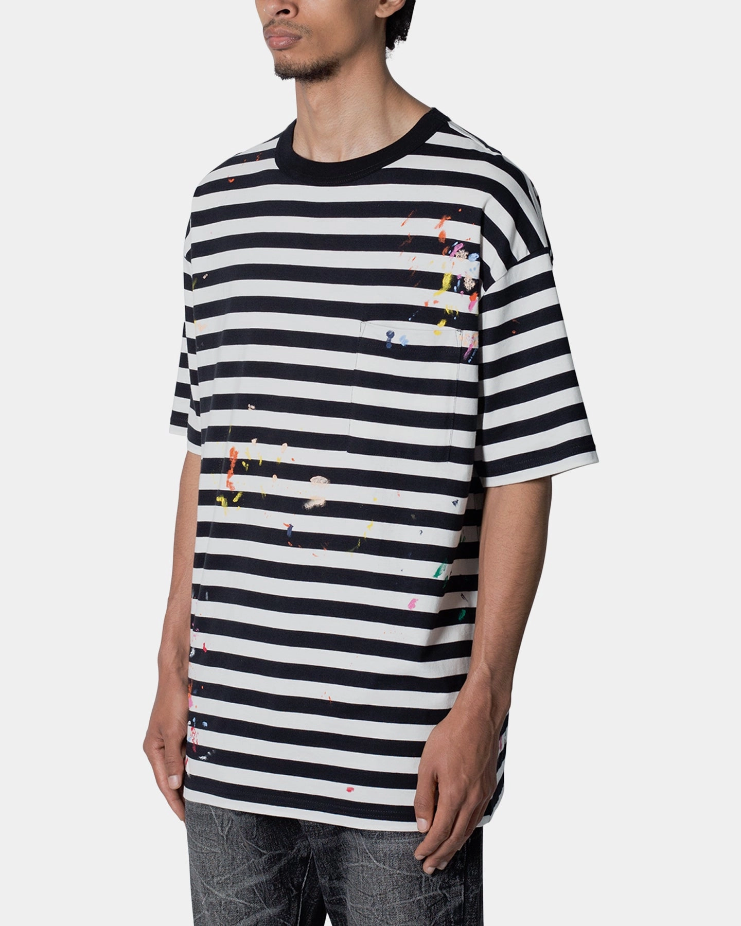 MultiPanel Design MNML Paint Splatter T-Shirt Black/White